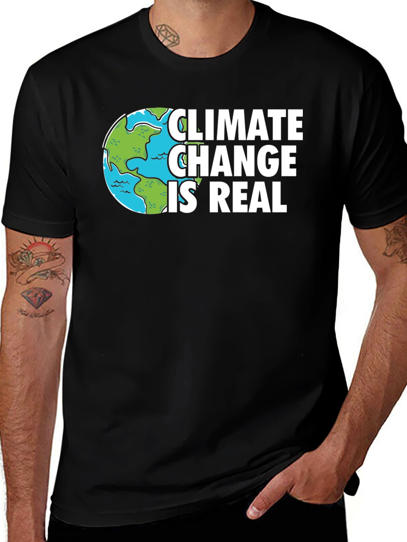 Variant 21 of Climate Change Is Real Black T-Shirt