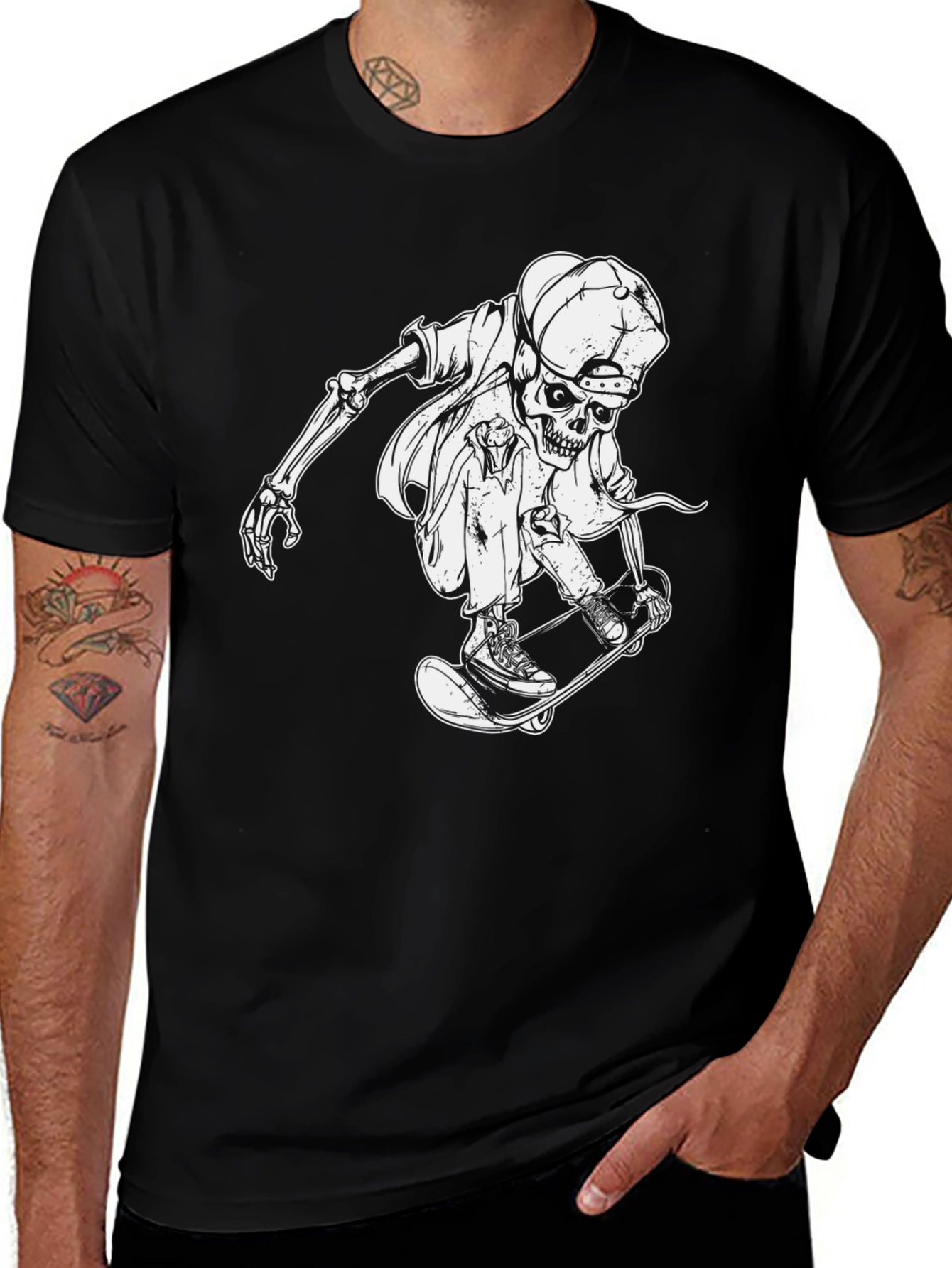 Variant 21 of Skateboard Skeleton T-Shirt
