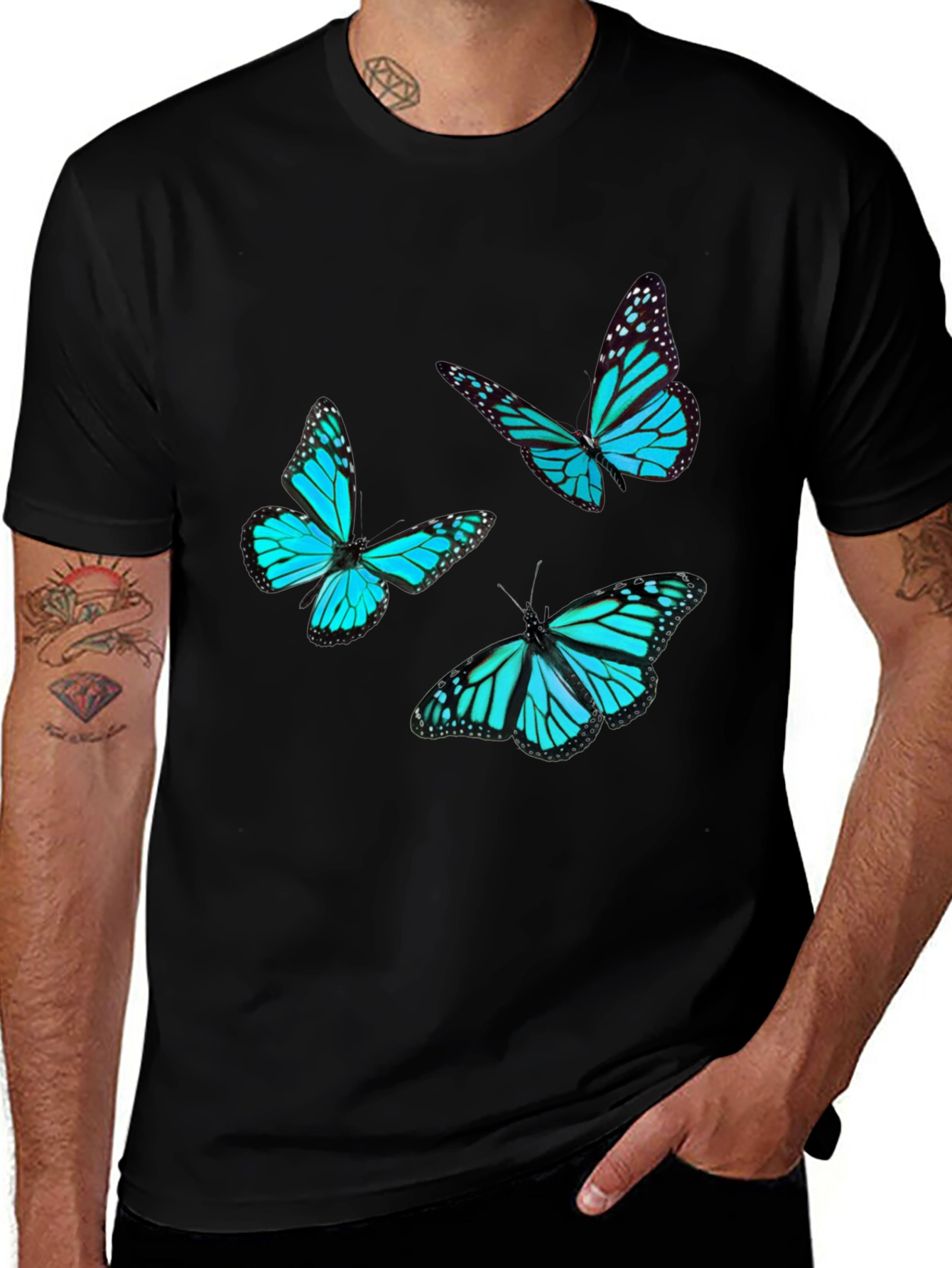Variant 25 of Butterfly Graphic Tee - Black