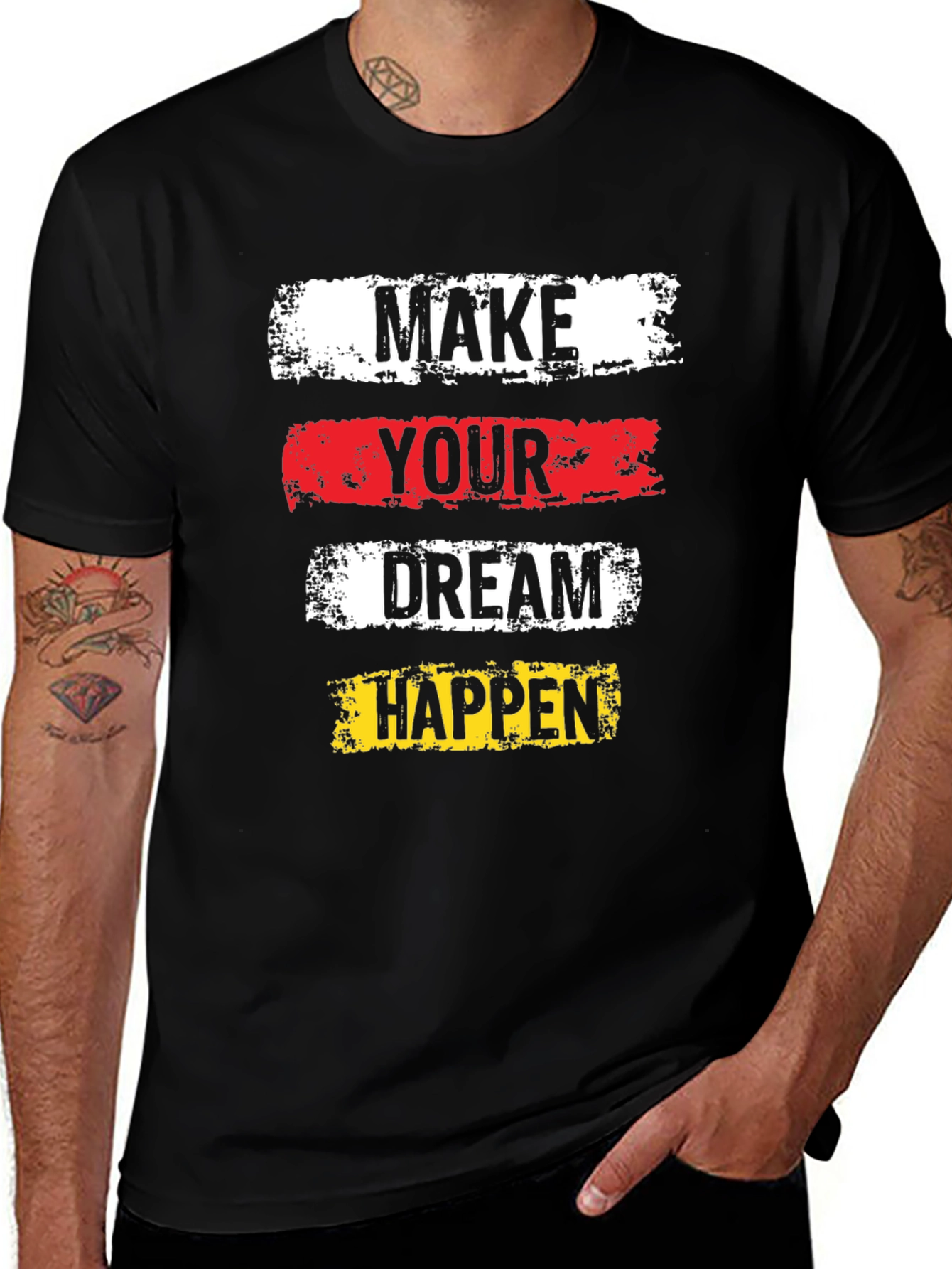 Variant 23 of Make Your Dream Happen Graphic Tee - Motivational Shirt