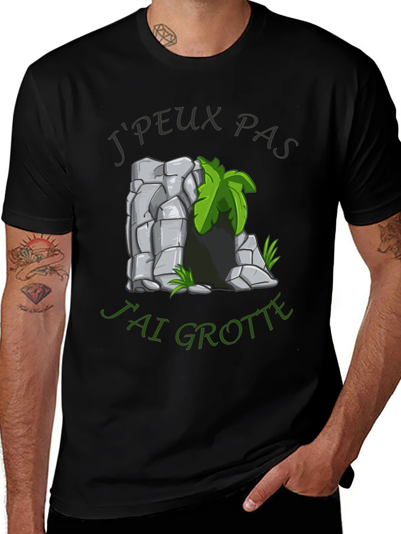 Variant 22 of "J'peux Pas, J'ai Grotte" Graphic T-Shirt