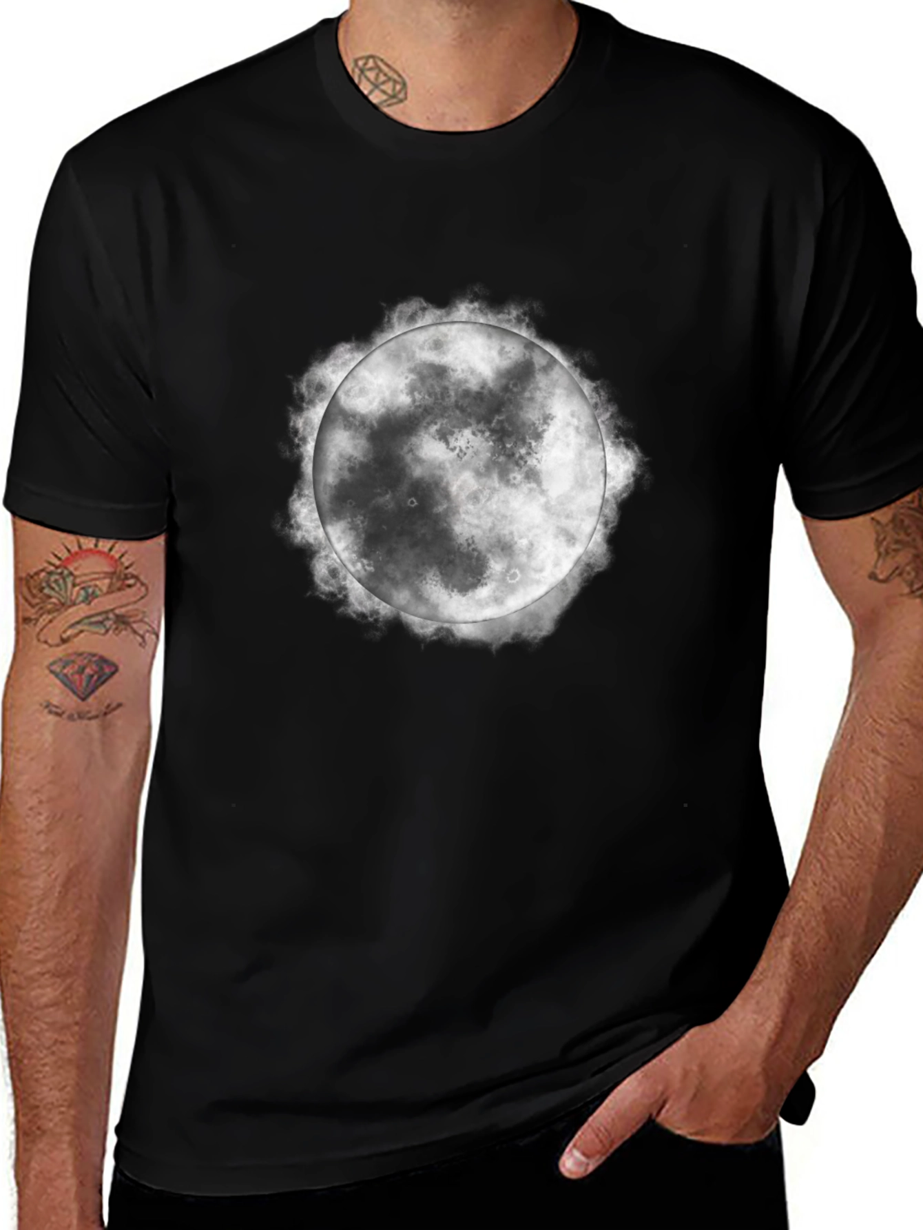 Variant 8 of Lunar Black T-Shirt - Celestial Style