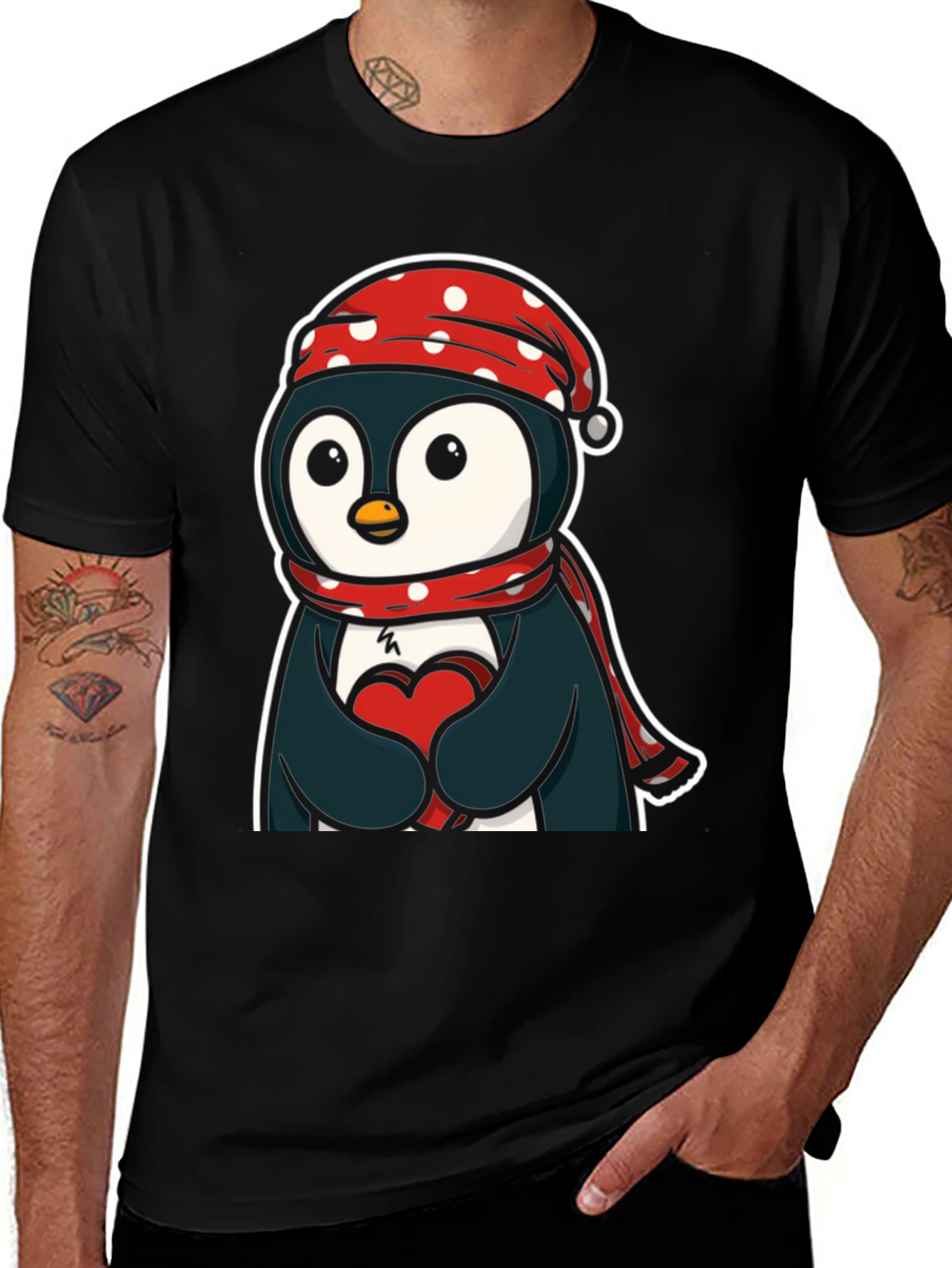 Variant 18 of Penguin Heart Graphic Tee