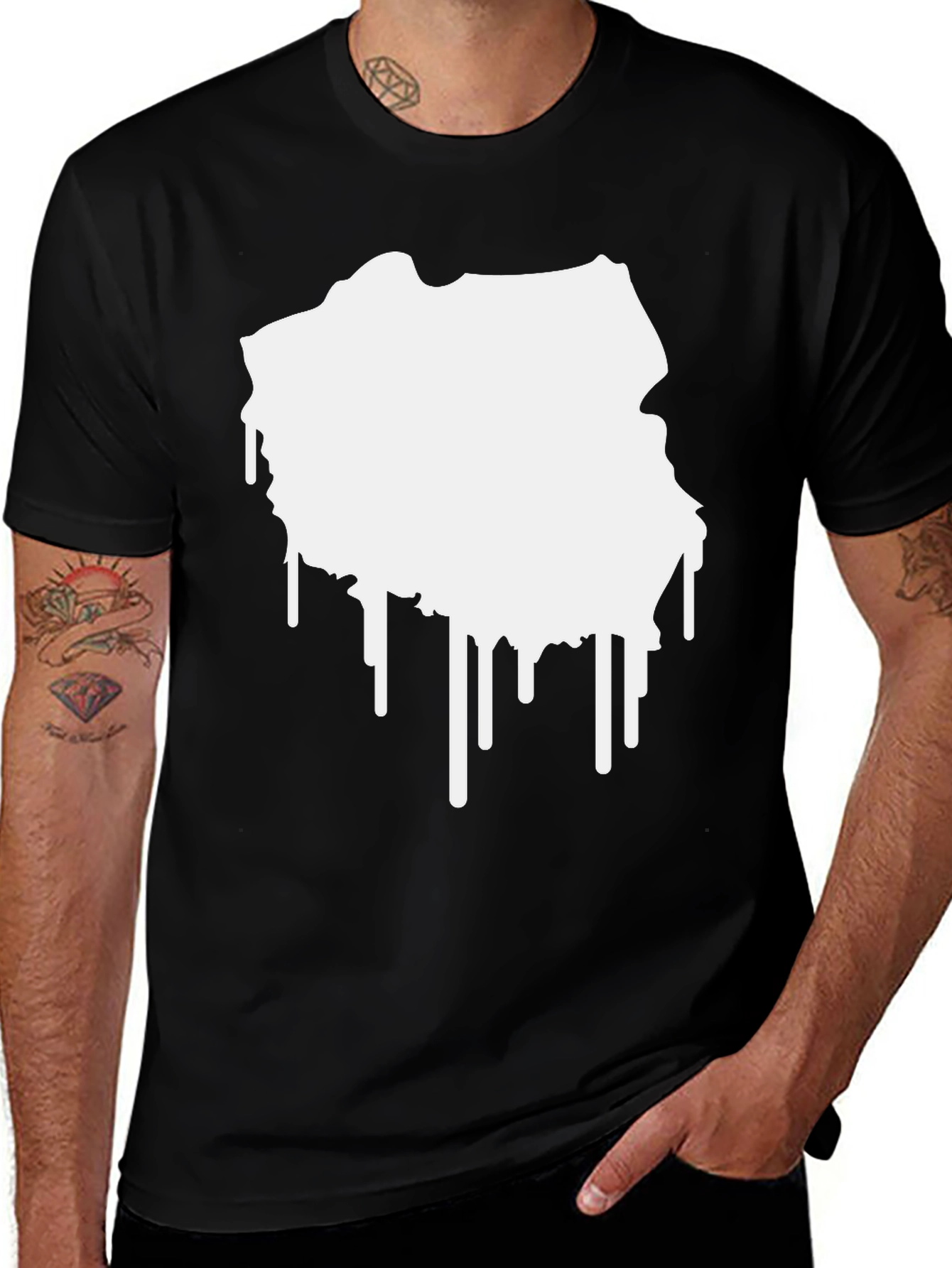 Poland Dripping Art Men's T-Shirt