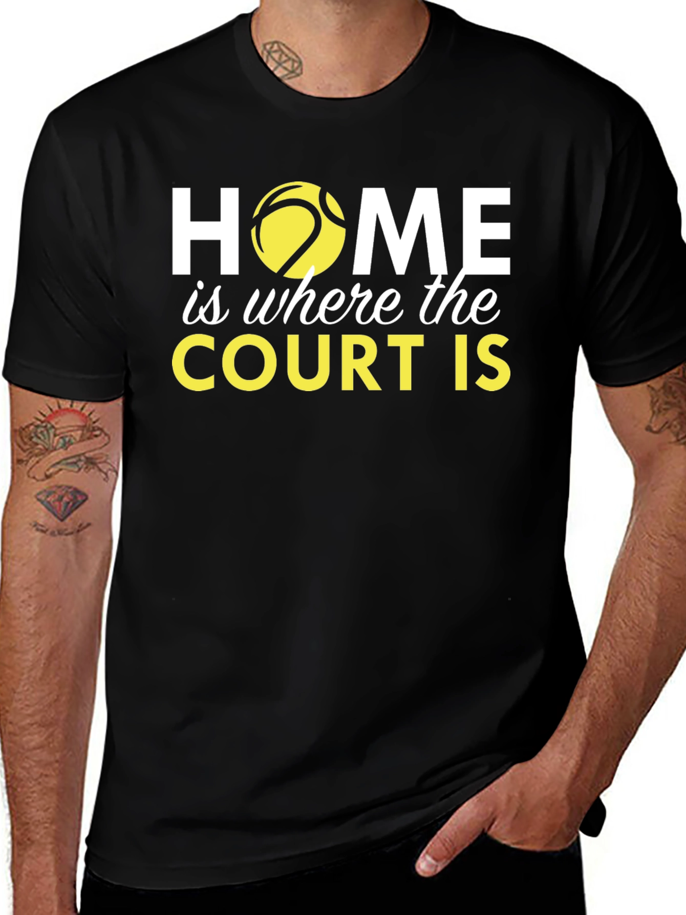 Variant 10 of Tennis Lover T-Shirt: Home is Where the Court Is