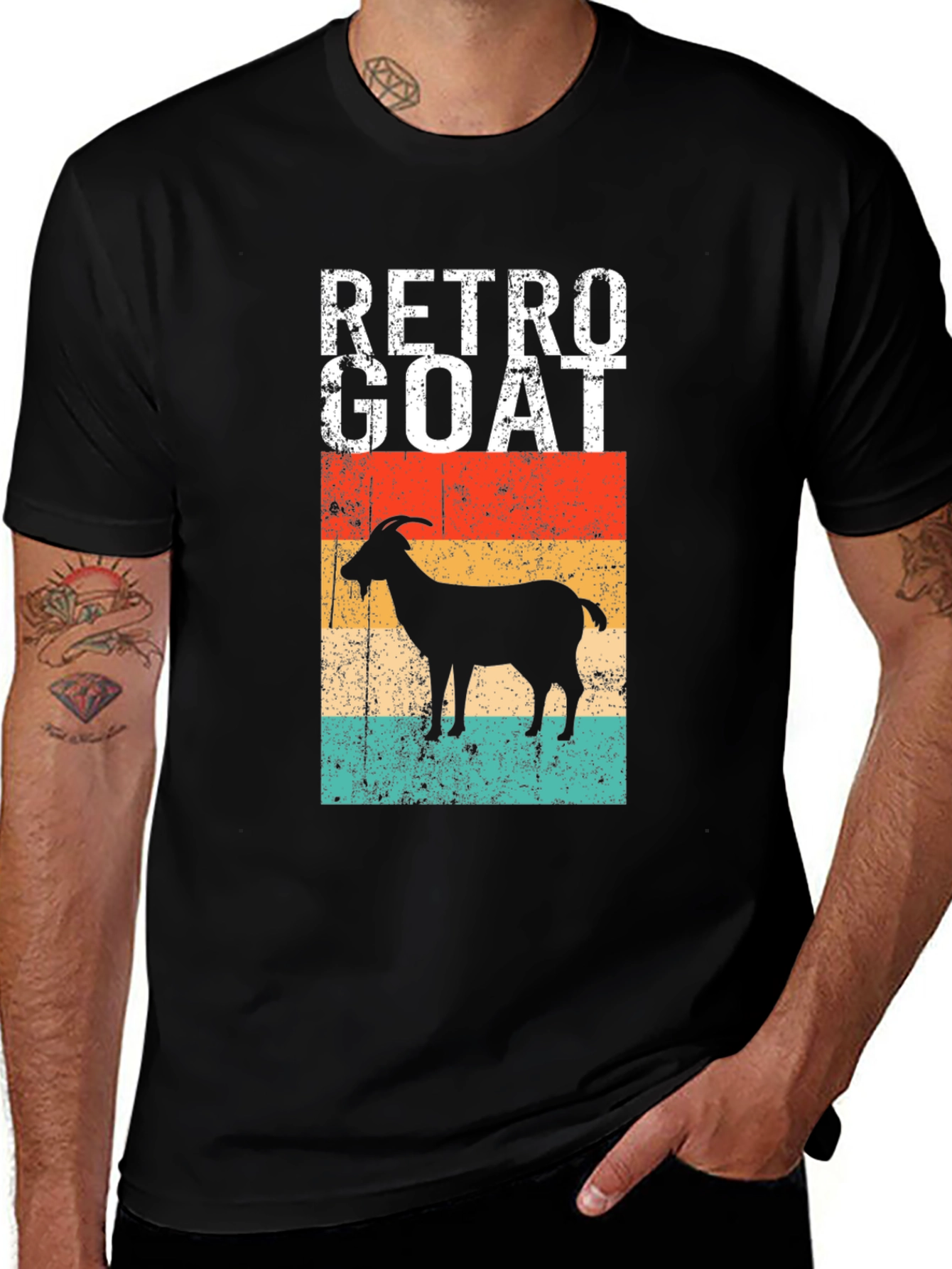 Variant 24 of Retro Goat Graphic T-Shirt - Vintage Style Tee