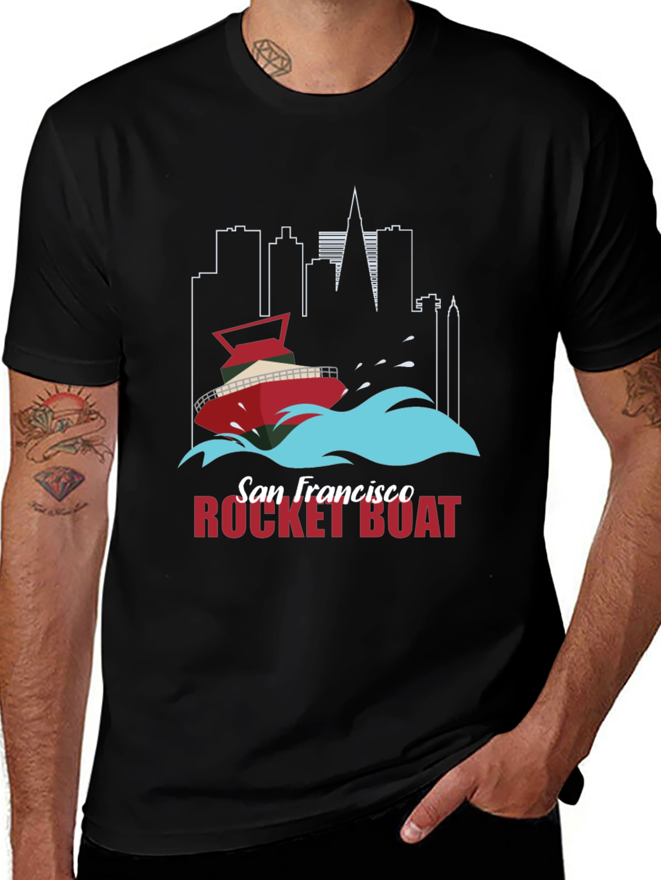 San Francisco Rocket Boat Graphic Tee