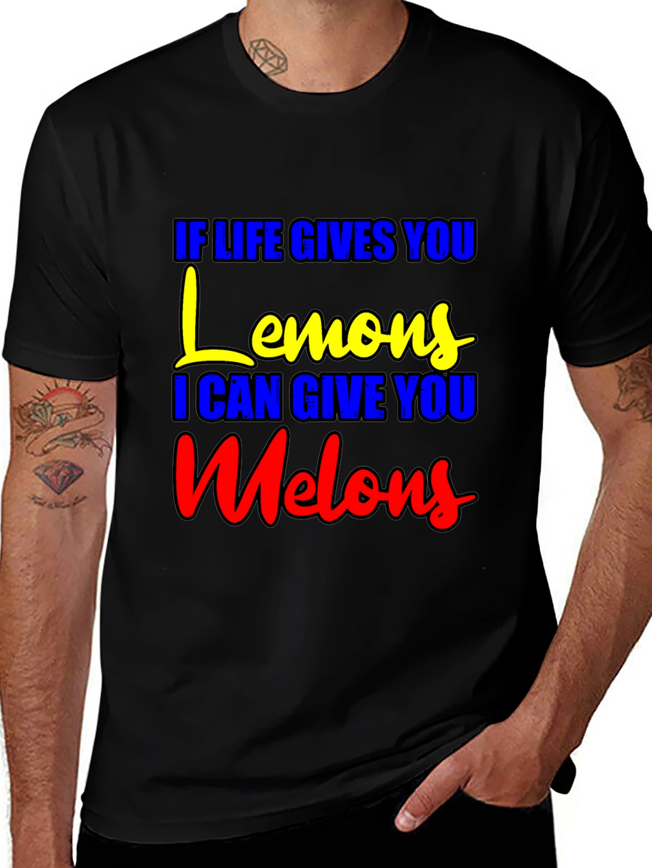 Variant 13 of Life Gives You Lemons, Melons T-Shirt - Funny Graphic Tee