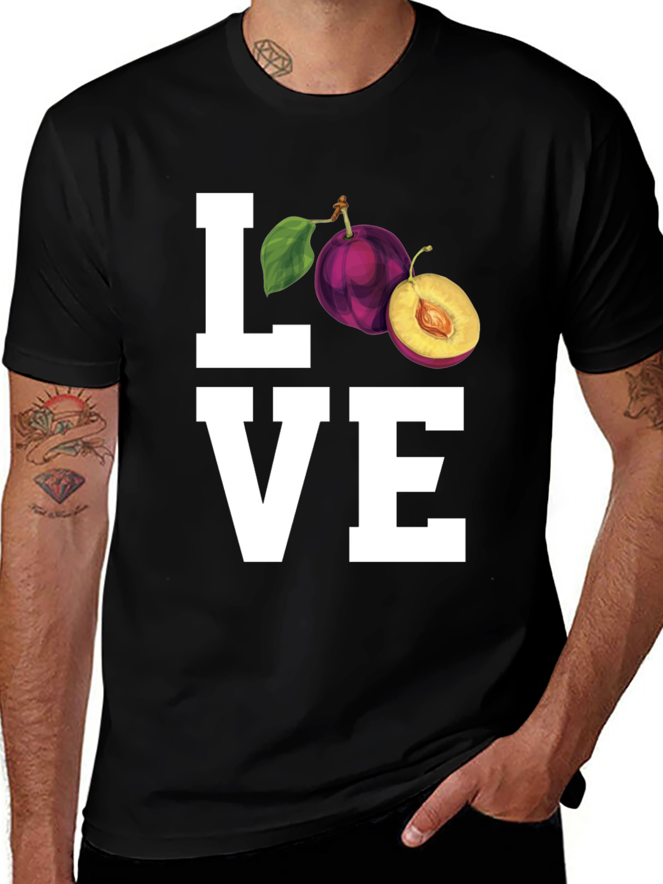 Variant 22 of Plum Love Graphic Tee - Fruit Lover T-Shirt