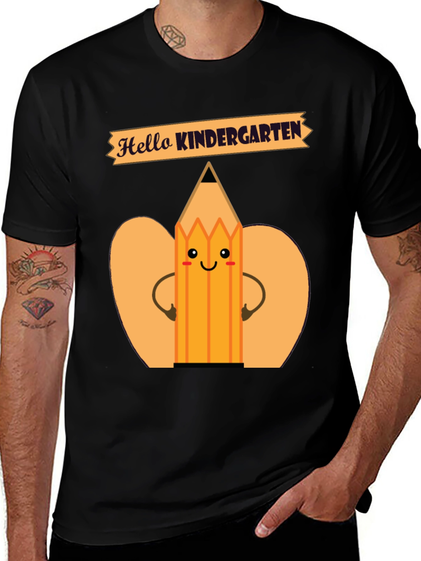 Variant 18 of Hello Kindergarten Cute Pencil T-Shirt