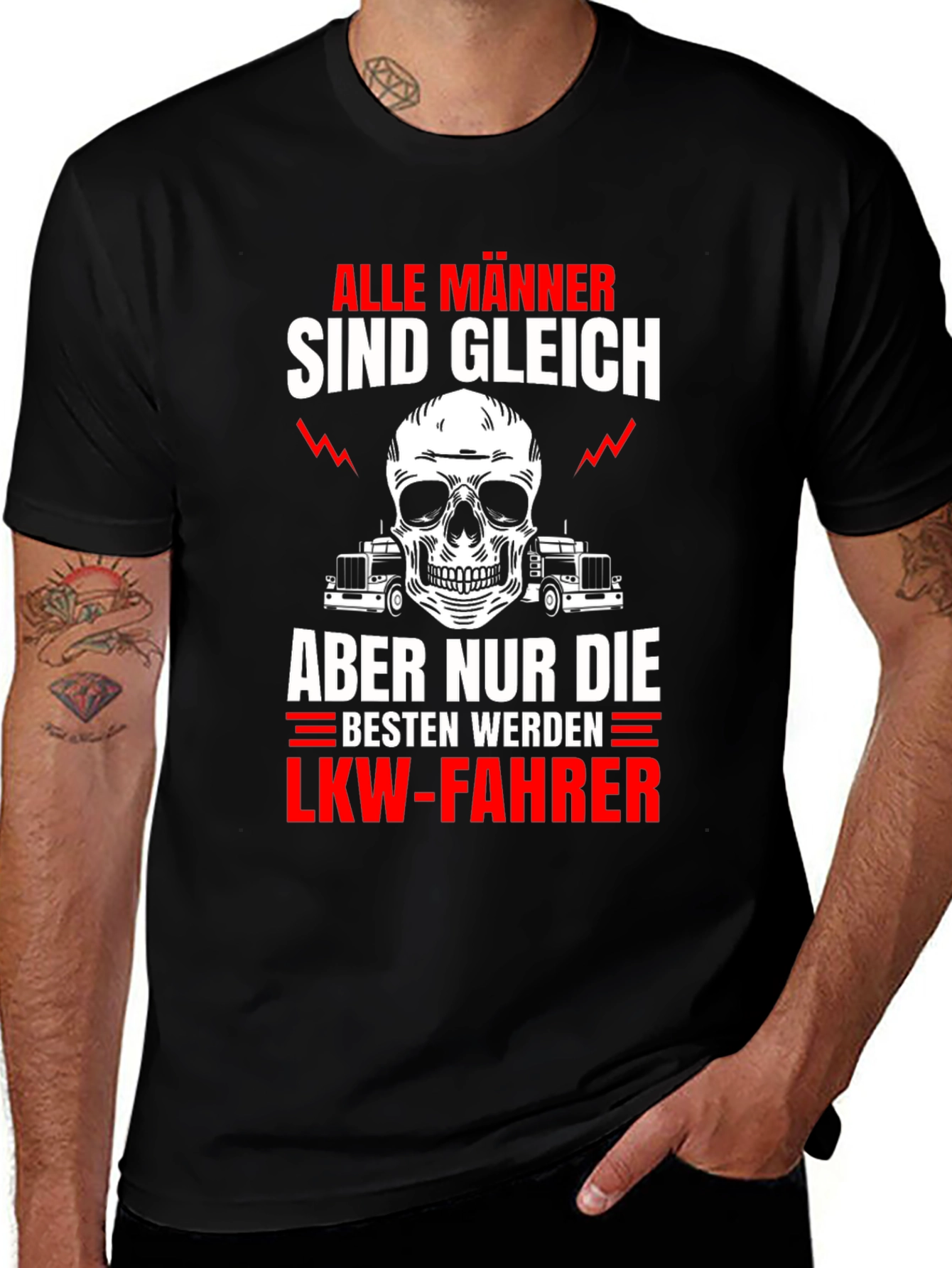 Variant 16 of Truck Driver T-Shirt Alle Manner sind Gleich LKW-Fahrer