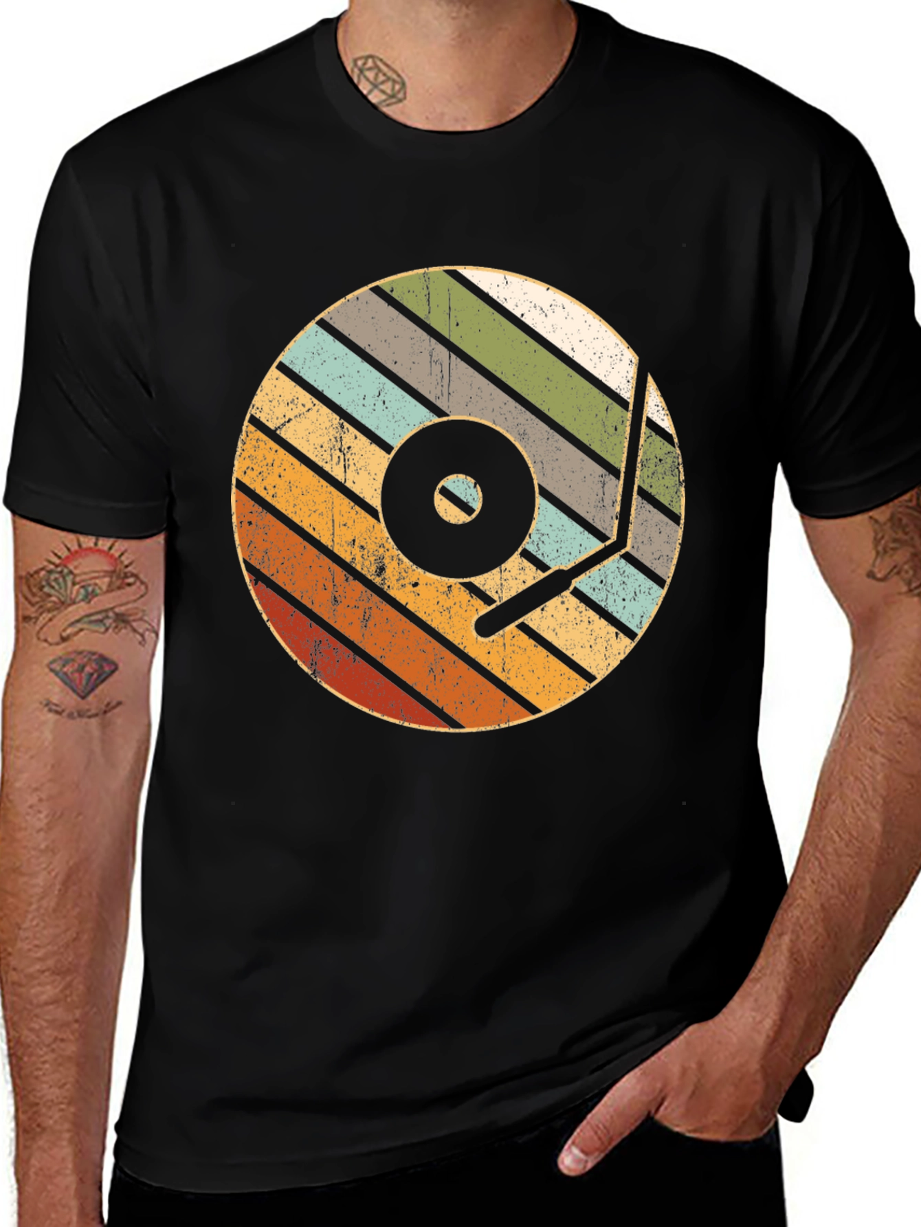 Variant 29 of Retro Vinyl Record Player T-Shirt