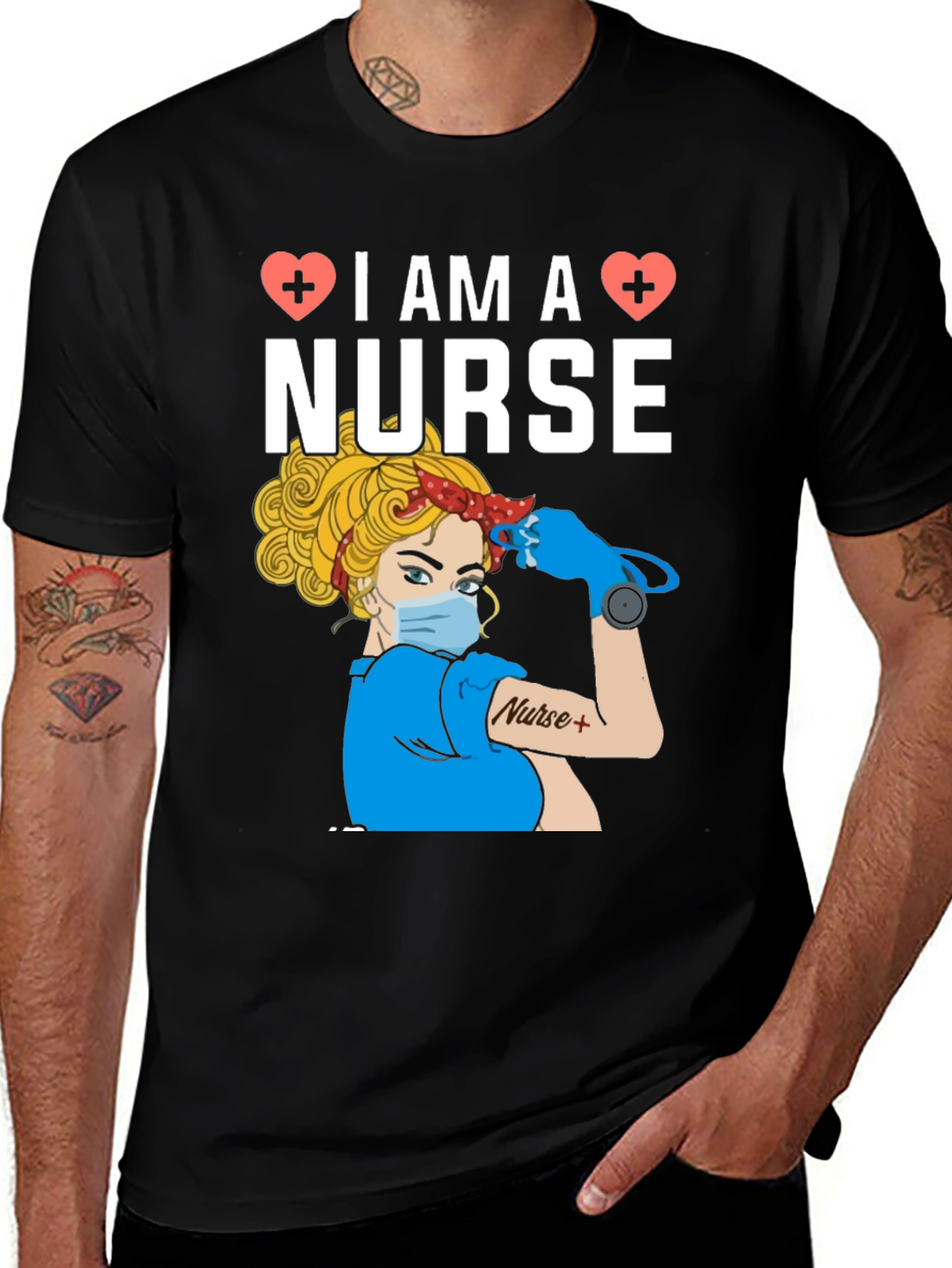 Variant 8 of I am a Nurse Graphic T-Shirt