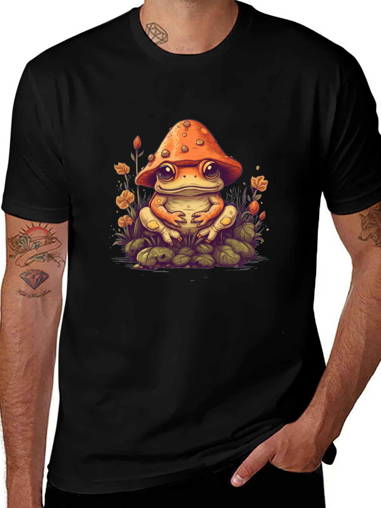 Variant 21 of Mushroom Frog Graphic Tee - Fun & Unique Design
