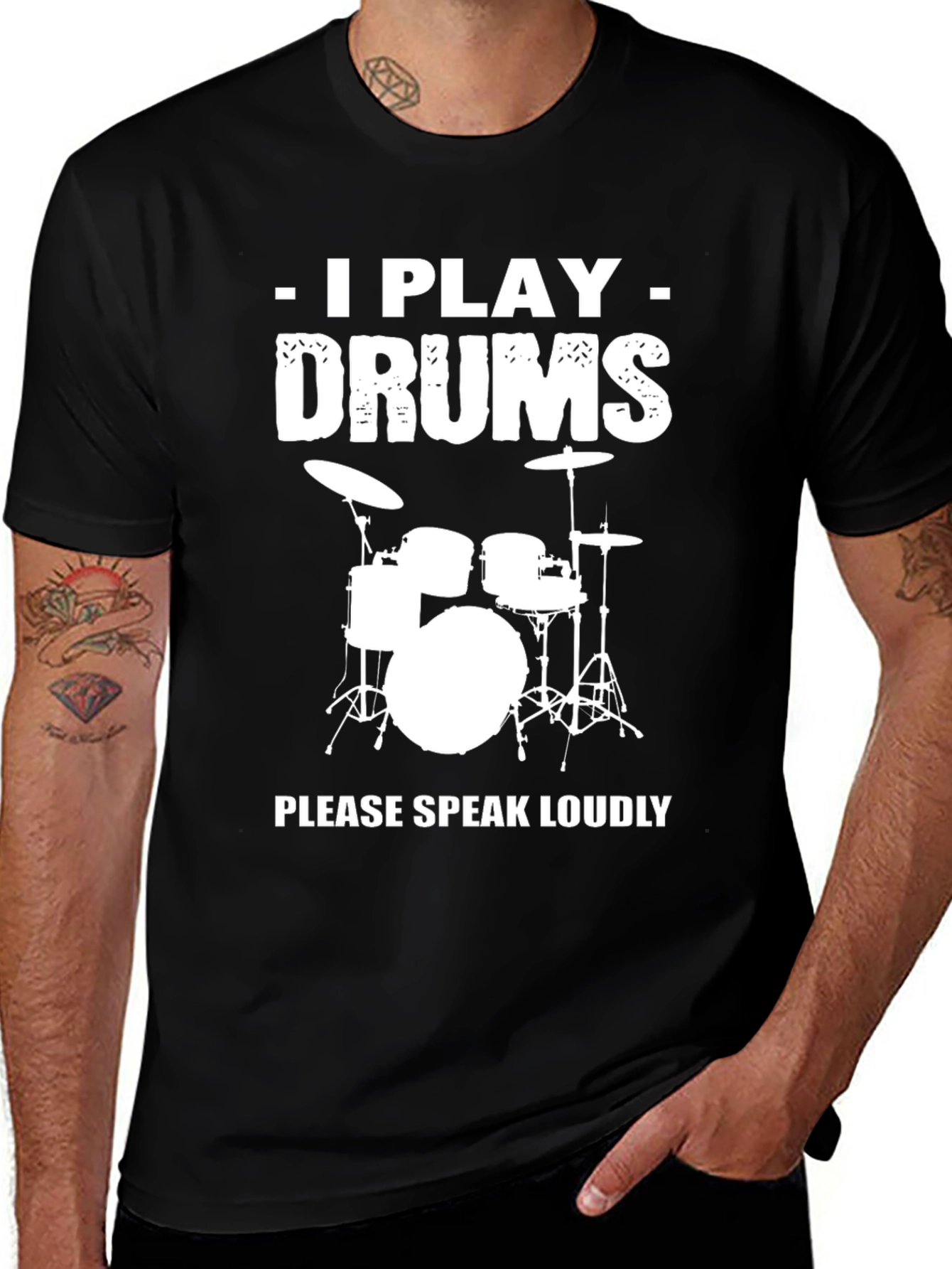 Variant 9 of I Play Drums T-Shirt - Funny Musician Tee