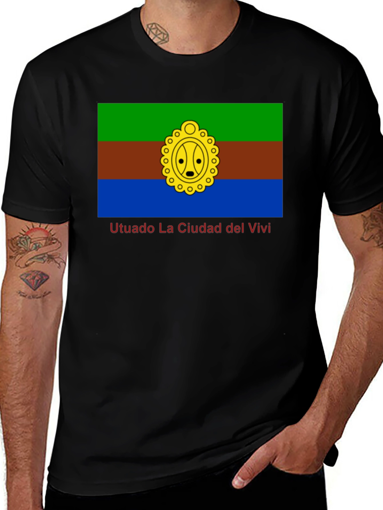 Variant 8 of Utuado Puerto Rico Flag T-Shirt