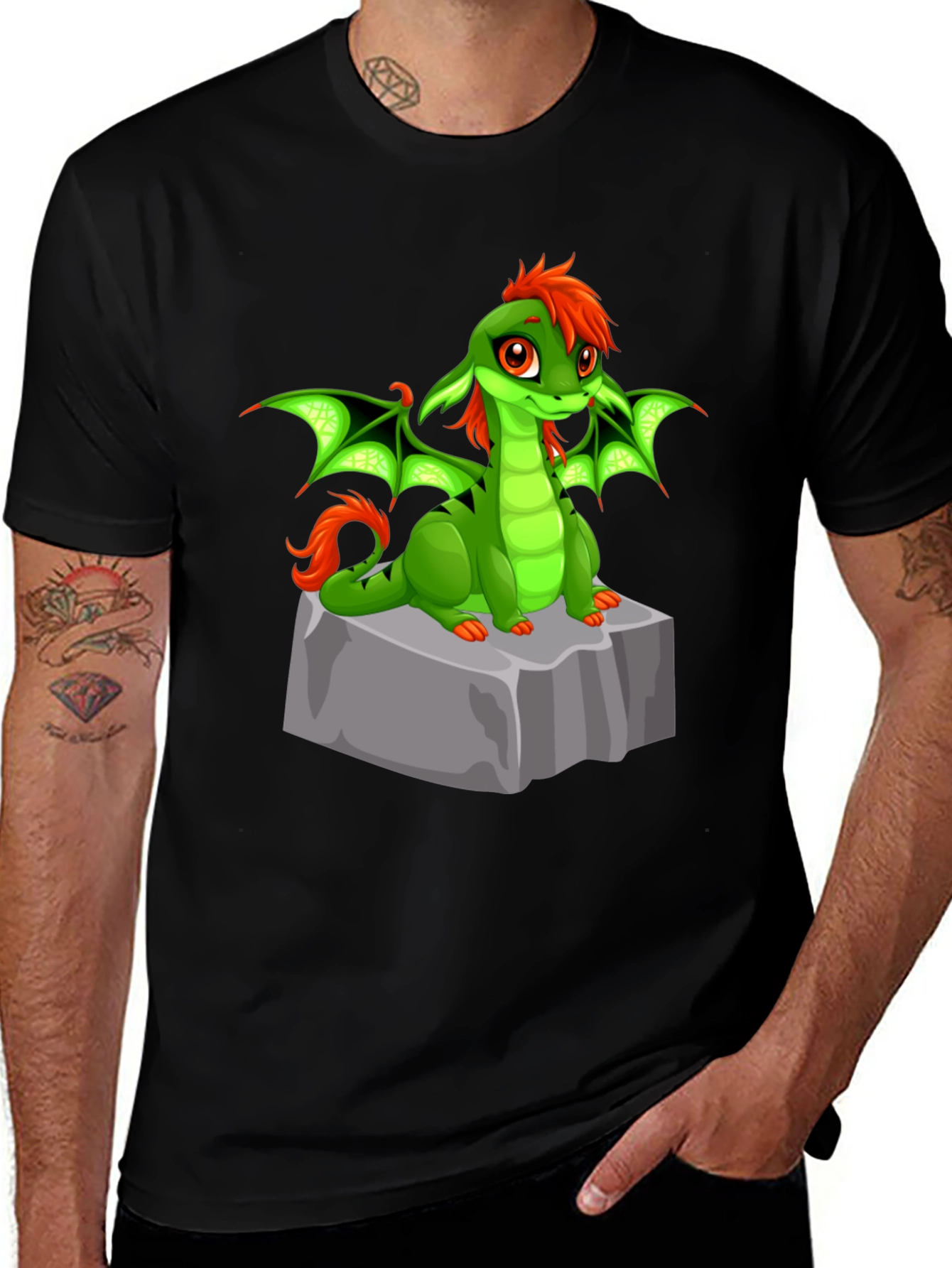 Variant 16 of Dragon Graphic Print T-Shirt - Fun and Unique