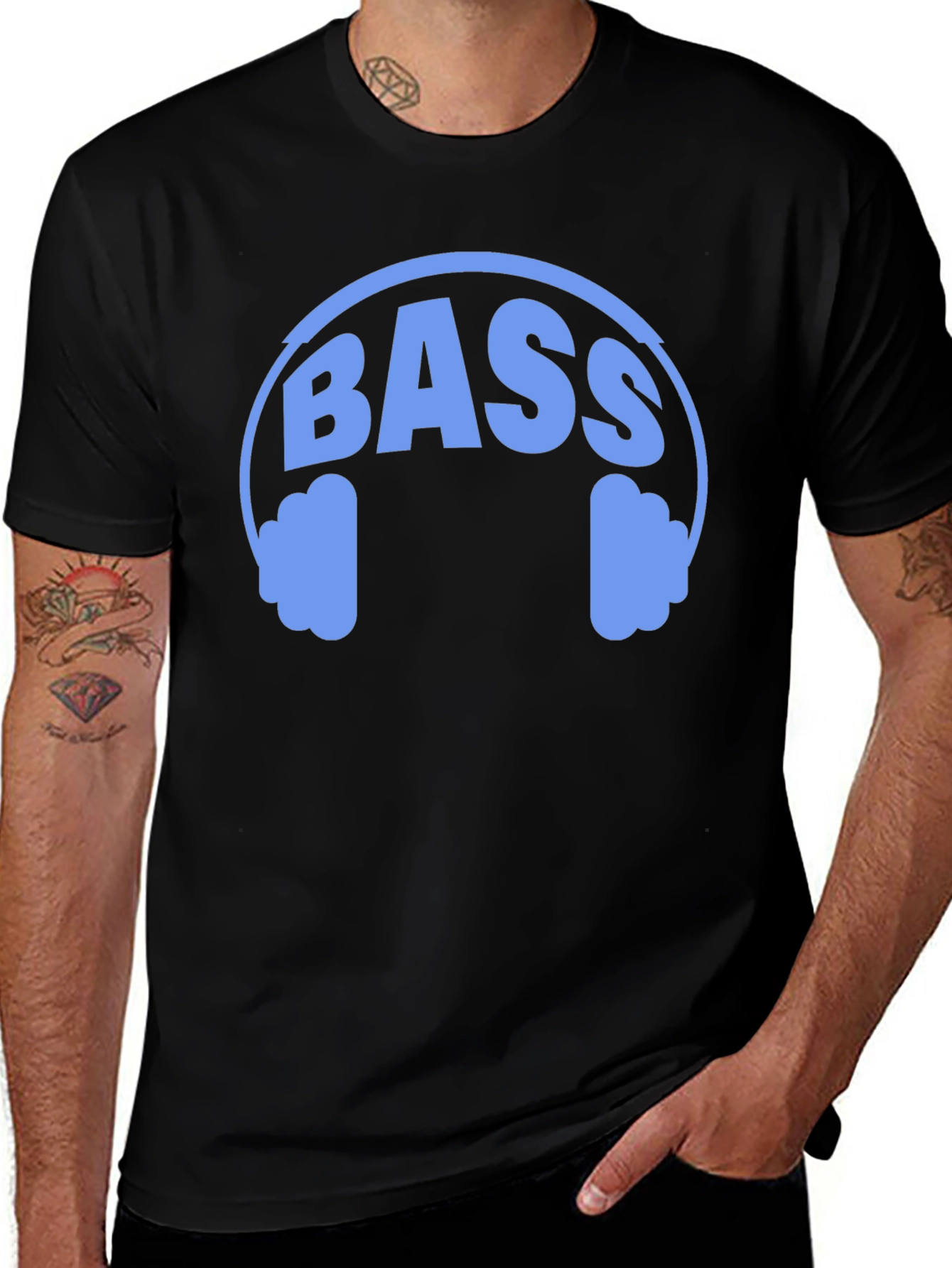 Bass Headphone Graphic T-Shirt - Music Lover Tee