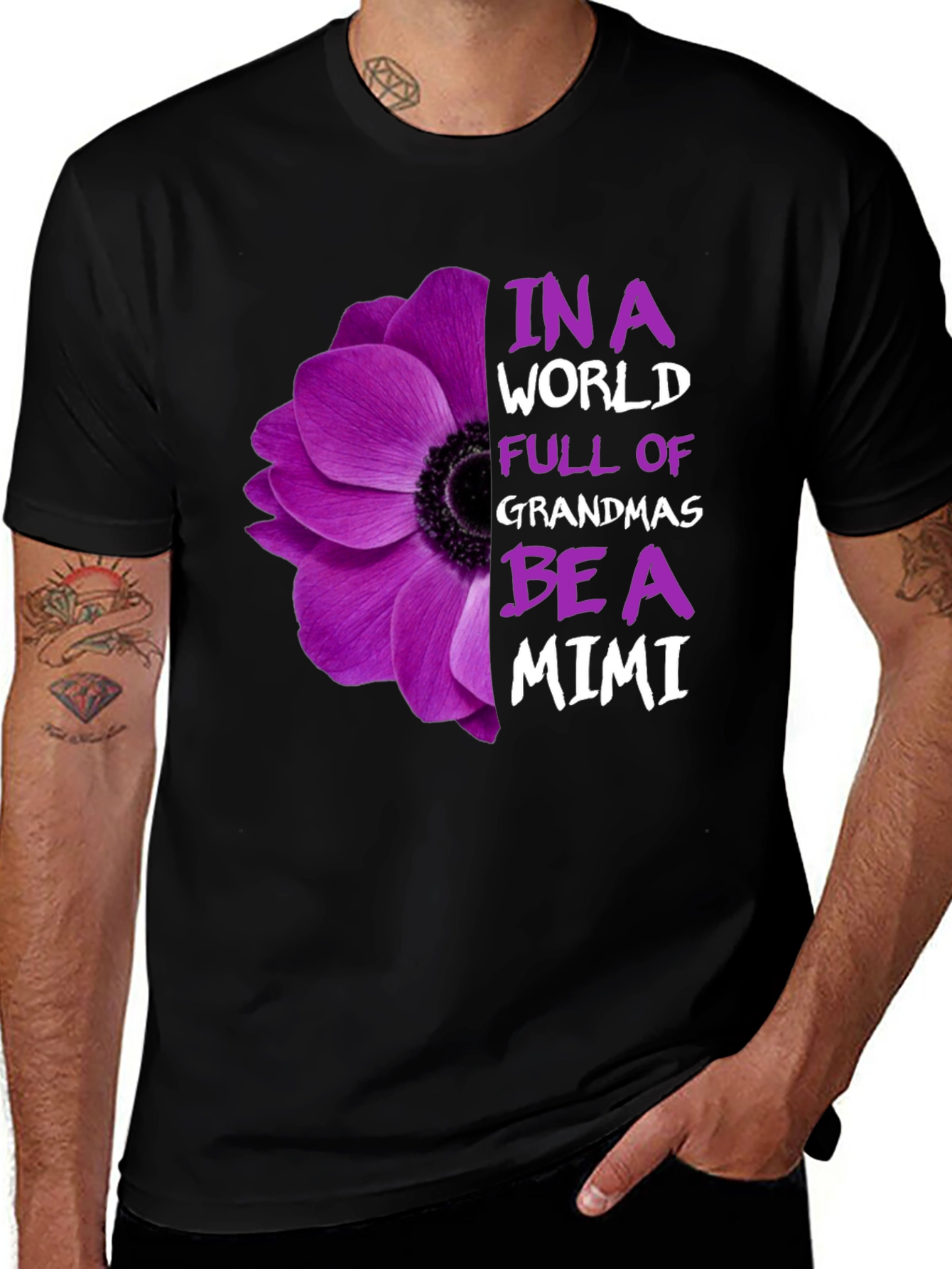 Be A Mimi Floral T-Shirt - Grandmas Gift