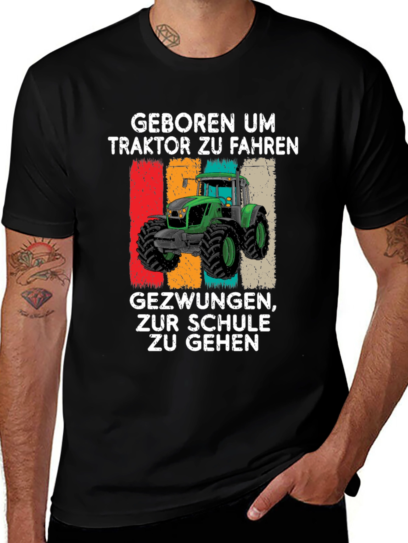 Variant 10 of Born to Drive Tractor Graphic T-Shirt