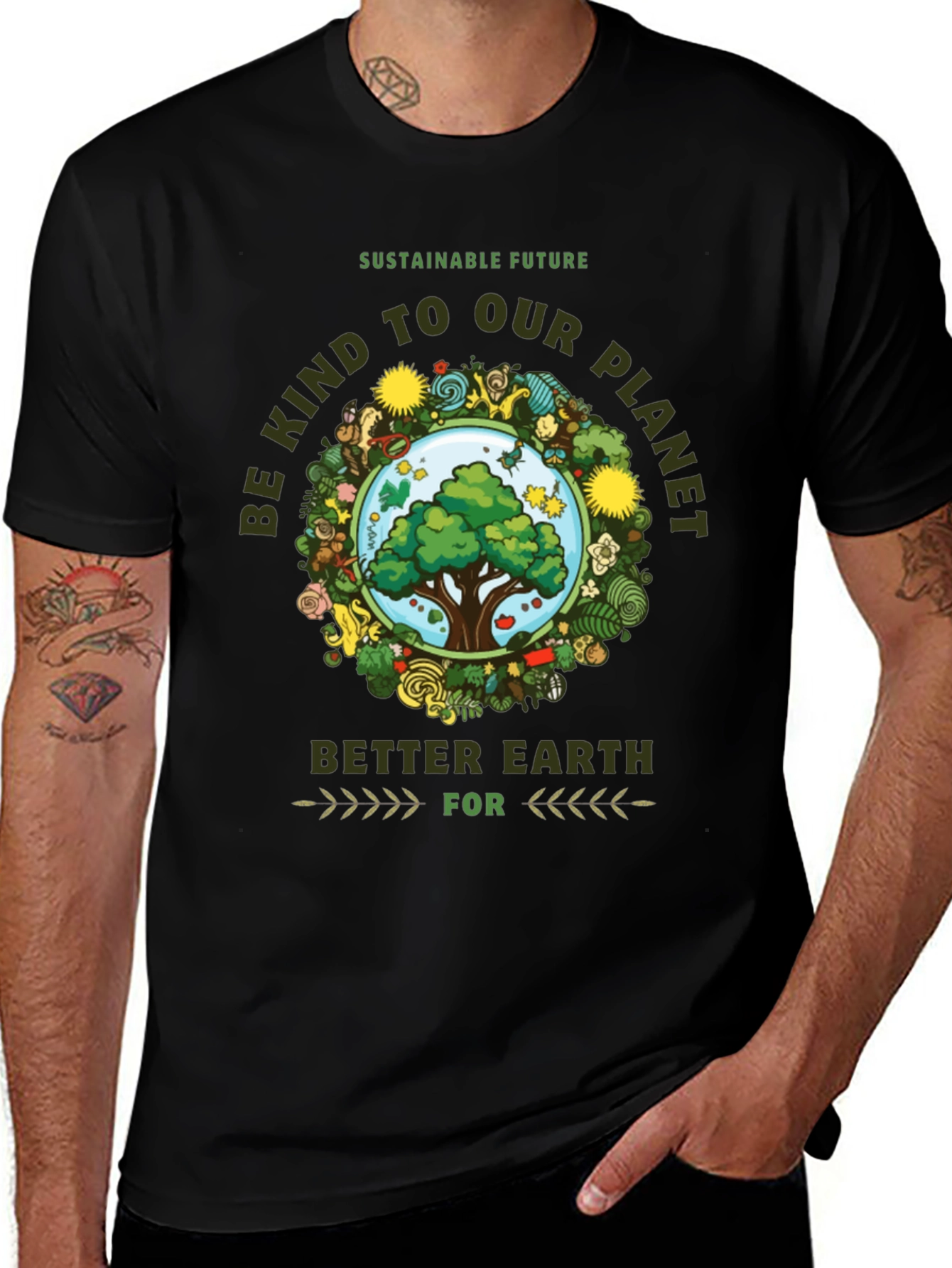 Variant 5 of Eco-Friendly Graphic Tee - Sustainable Future