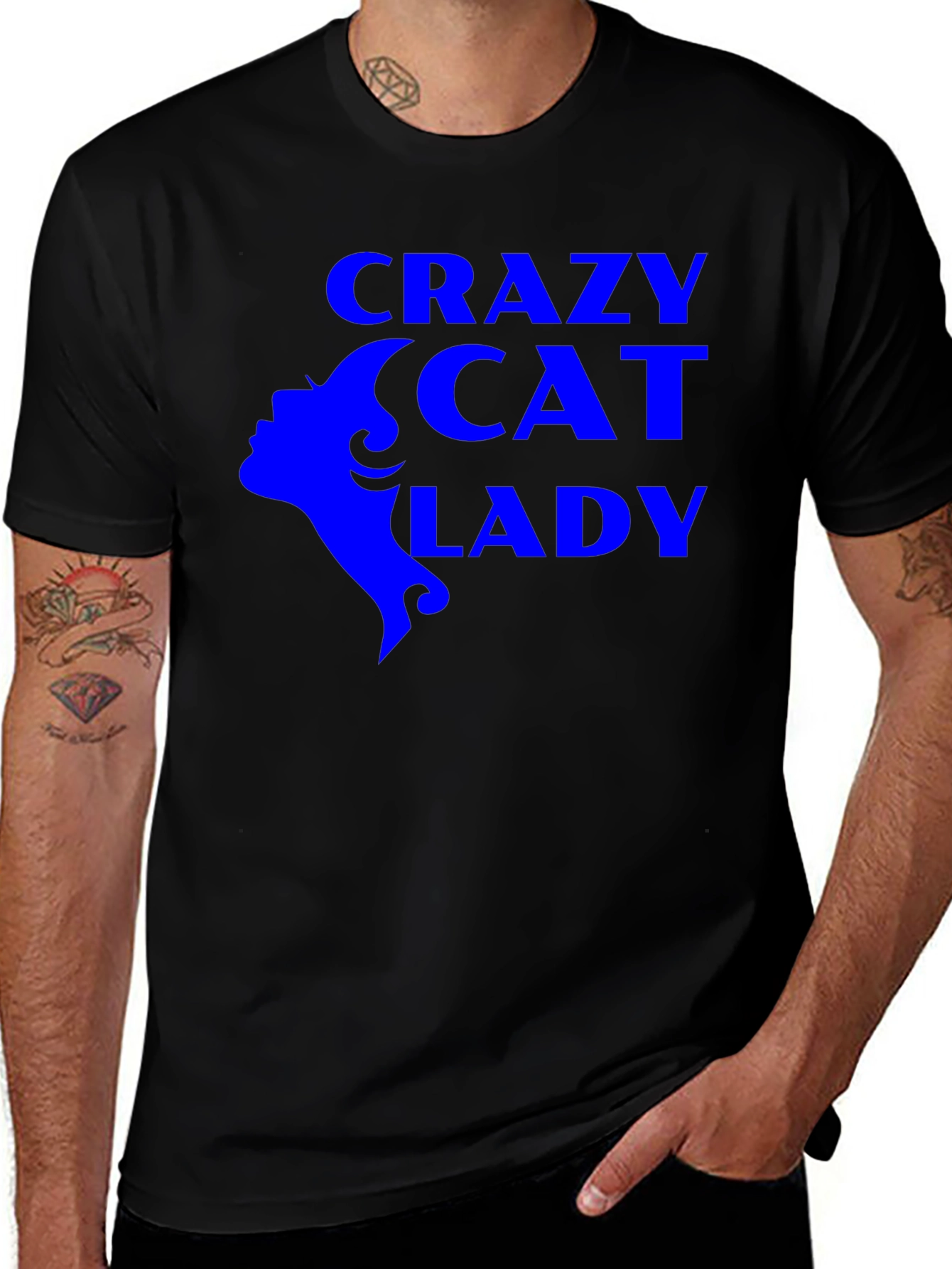 Variant 4 of Crazy Cat Lady Graphic Tee - Black Unisex T-Shirt