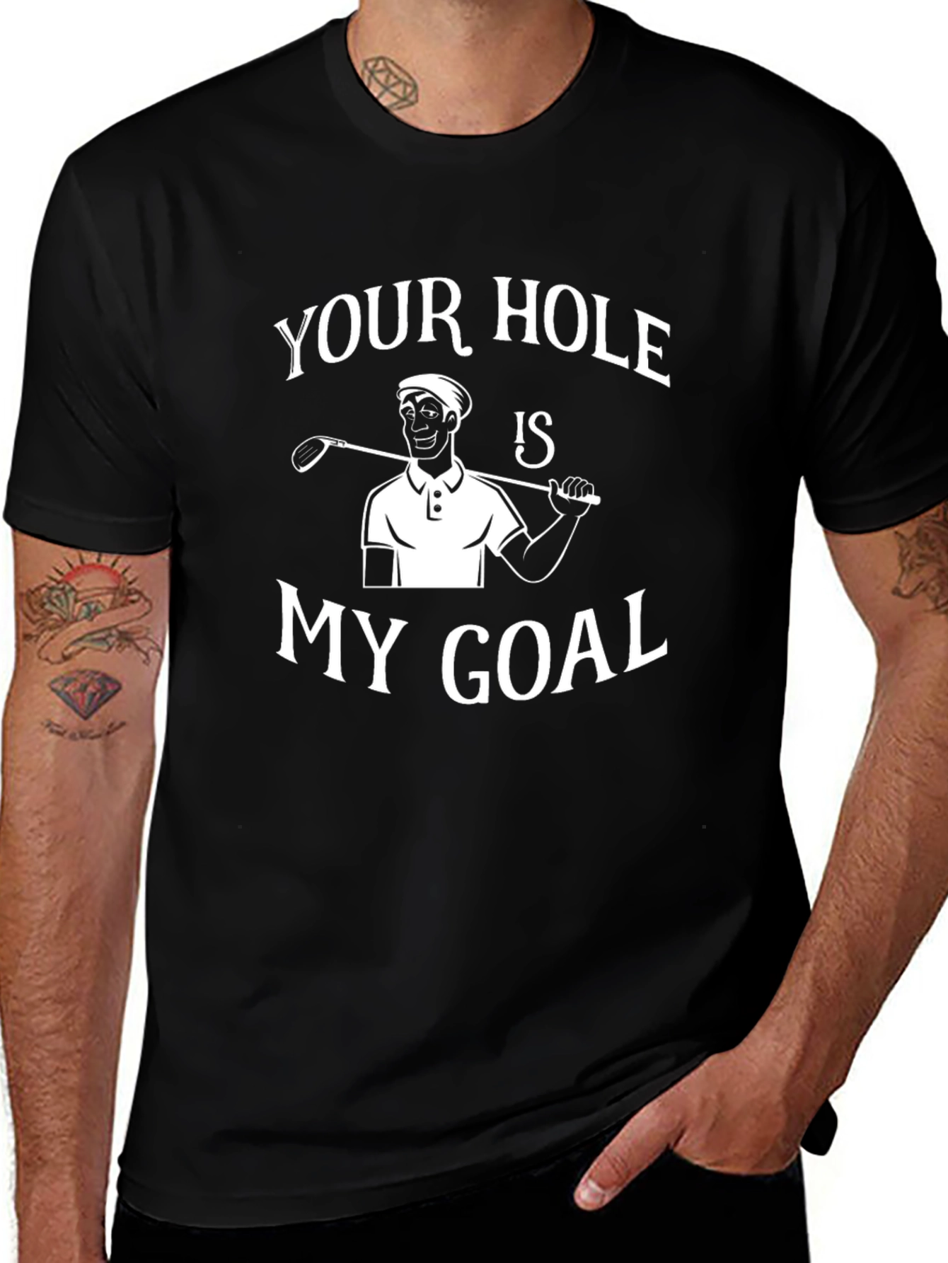 Variant 16 of Your Hole Is My Goal T-Shirt Funny Golf Tee