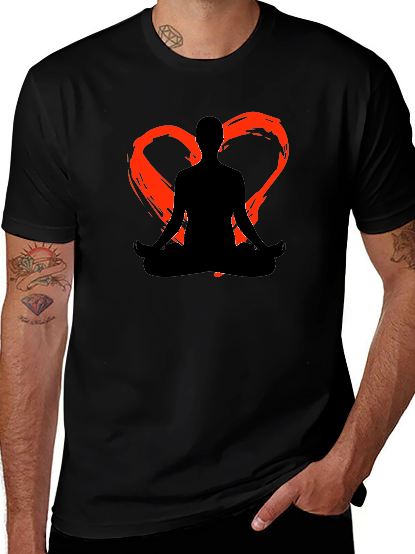 Variant 9 of Meditative Heart Graphic T-Shirt