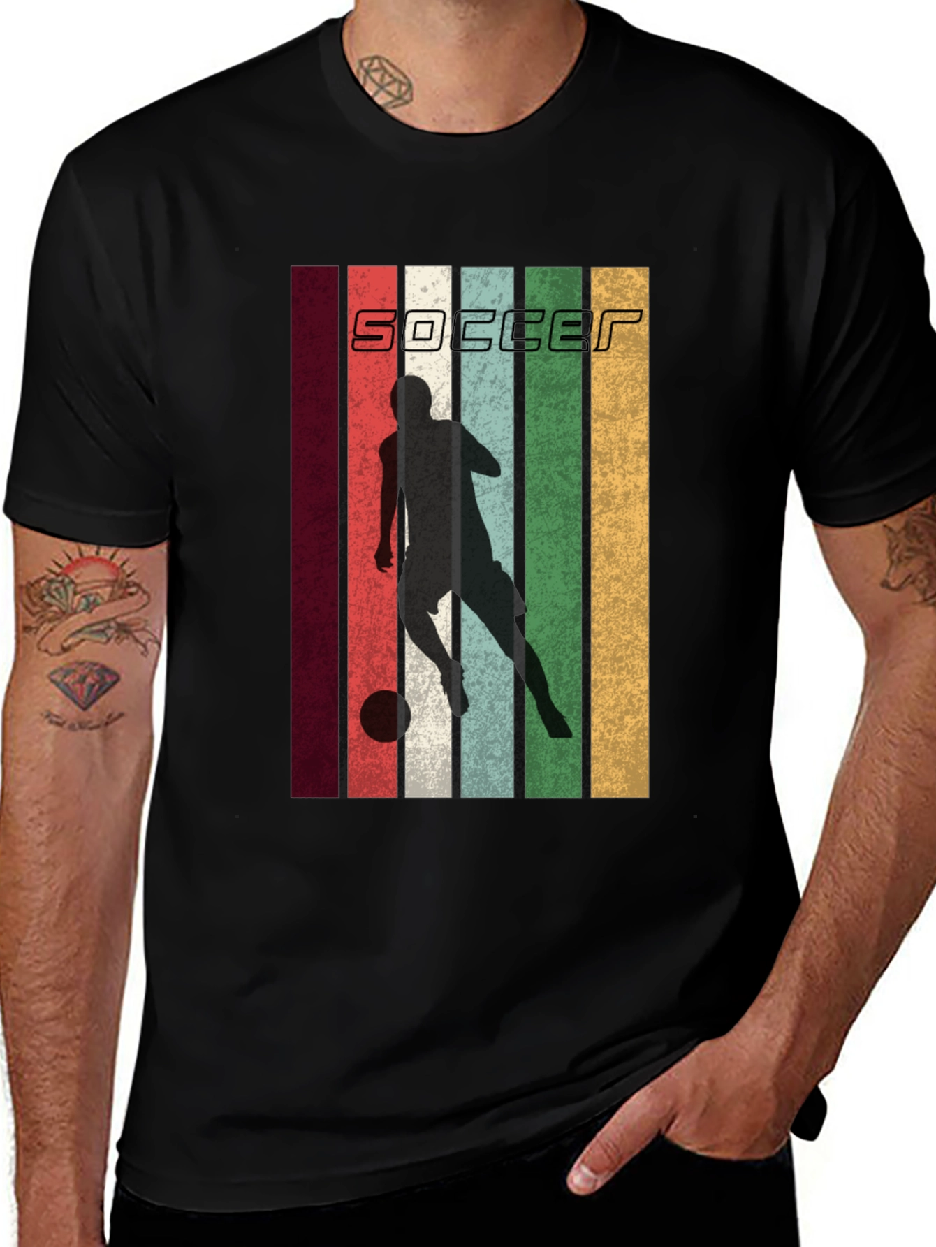 Variant 14 of Retro Soccer Player Graphic T-Shirt