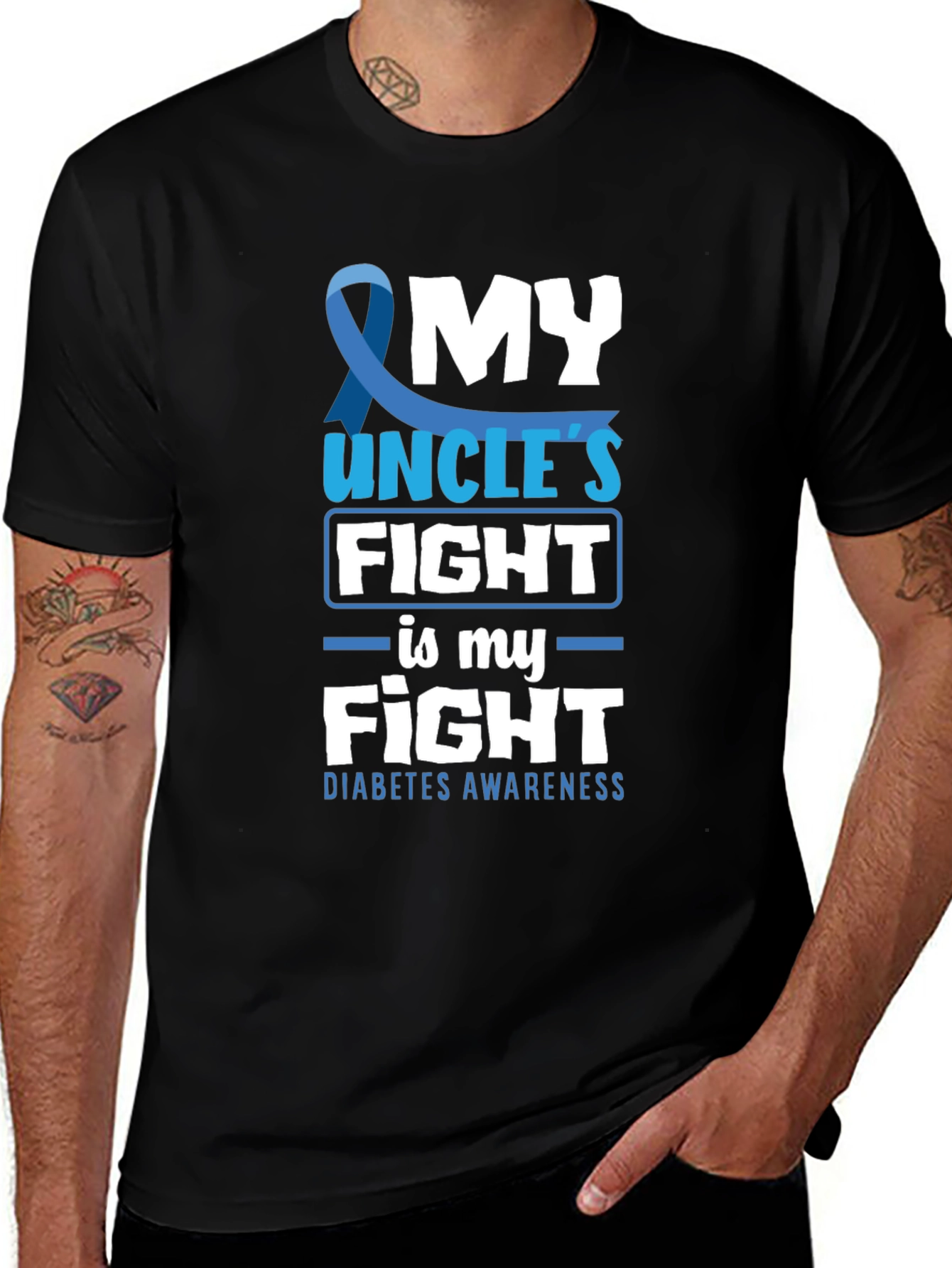 Variant 20 of Diabetes Awareness T-Shirt - My Uncle's Fight