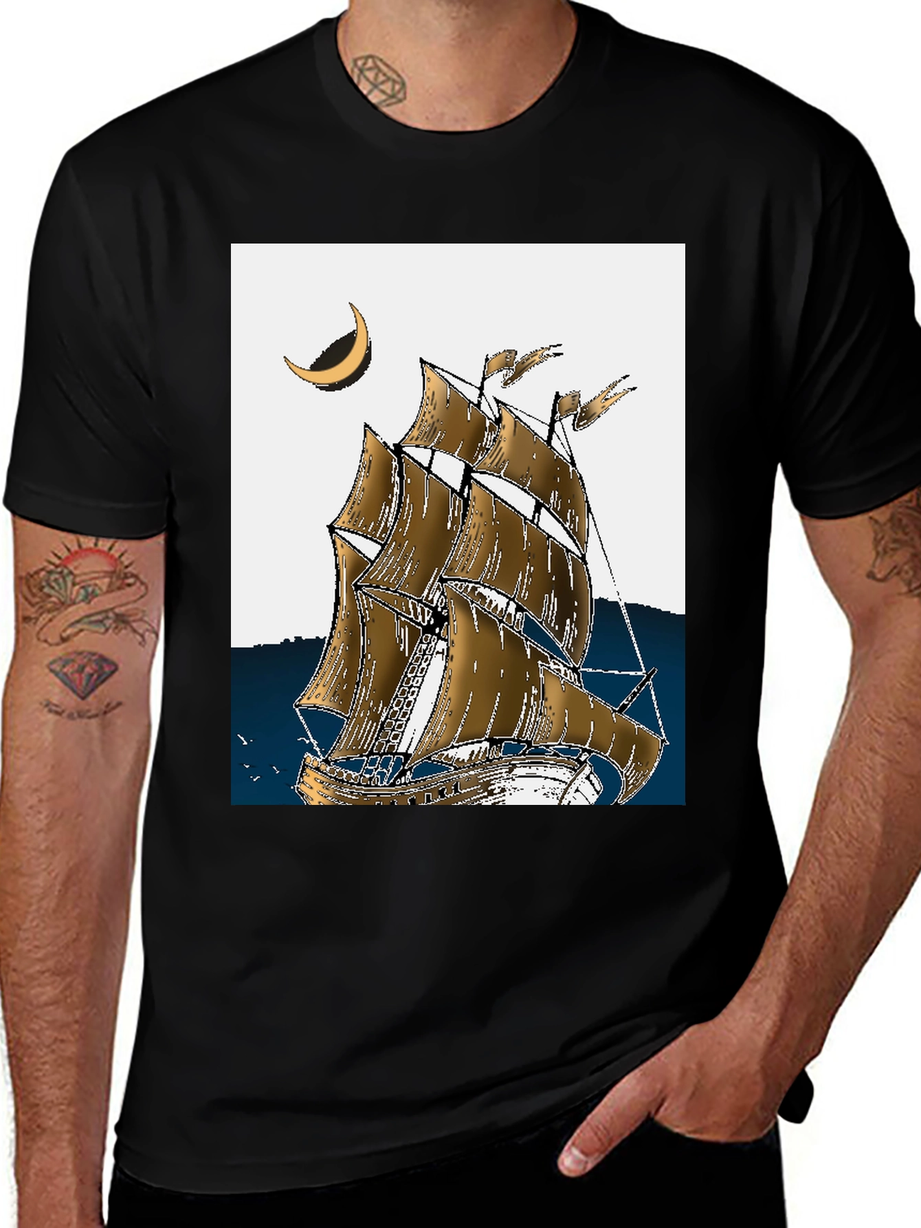 Nautical Sailboat Graphic T-Shirt