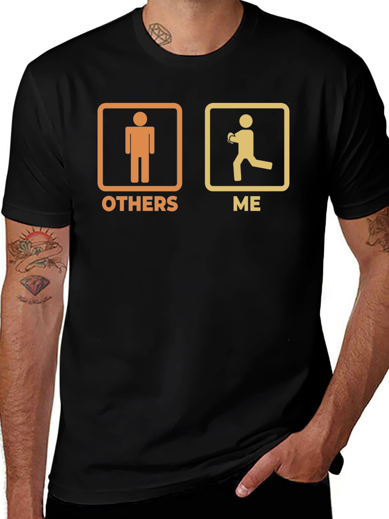 Variant 12 of Humorous "Others Vs. Me" Graphic T-Shirt