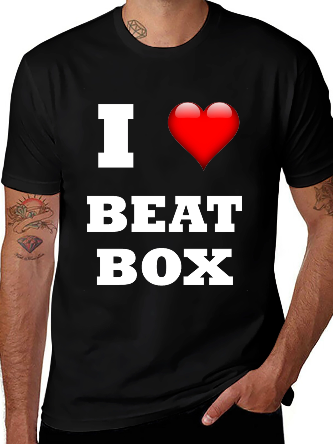 Variant 21 of I Love Beat Box Black T-Shirt