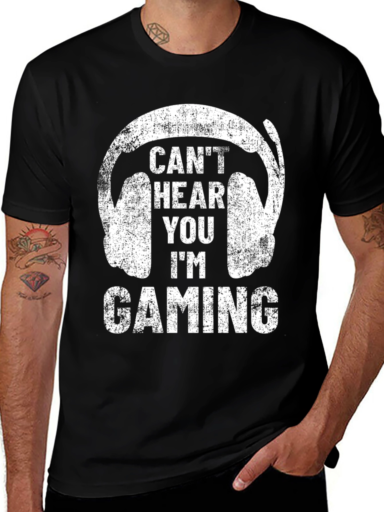 Variant 30 of Gamer T-Shirt - Can't Hear You I'm Gaming