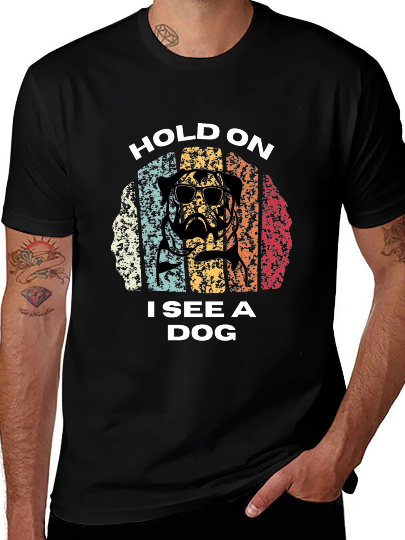 Variant 16 of Hold On I See A Dog T-Shirt