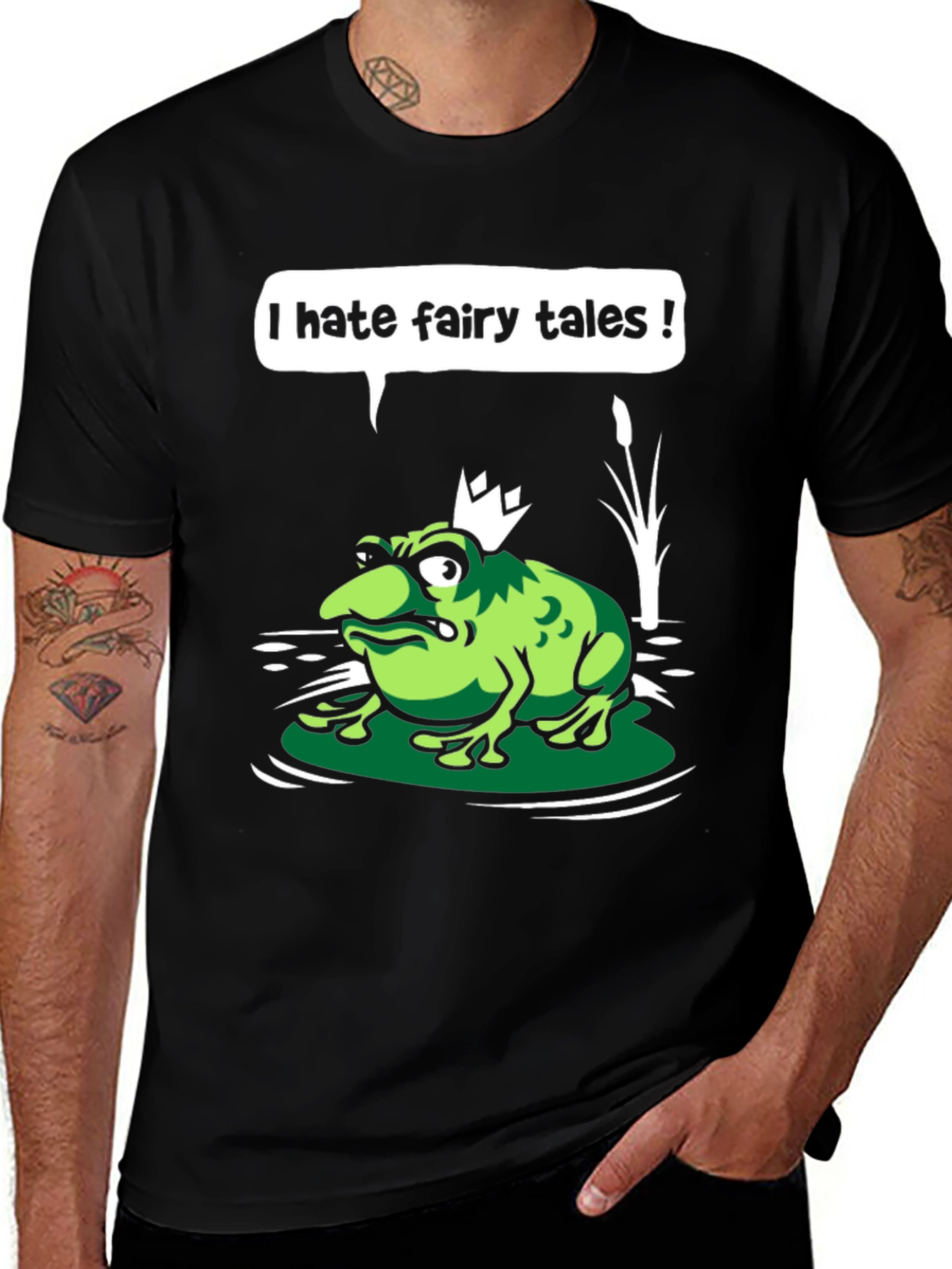 Variant 12 of I Hate Fairy Tales Frog Tee - Funny Graphic T-Shirt