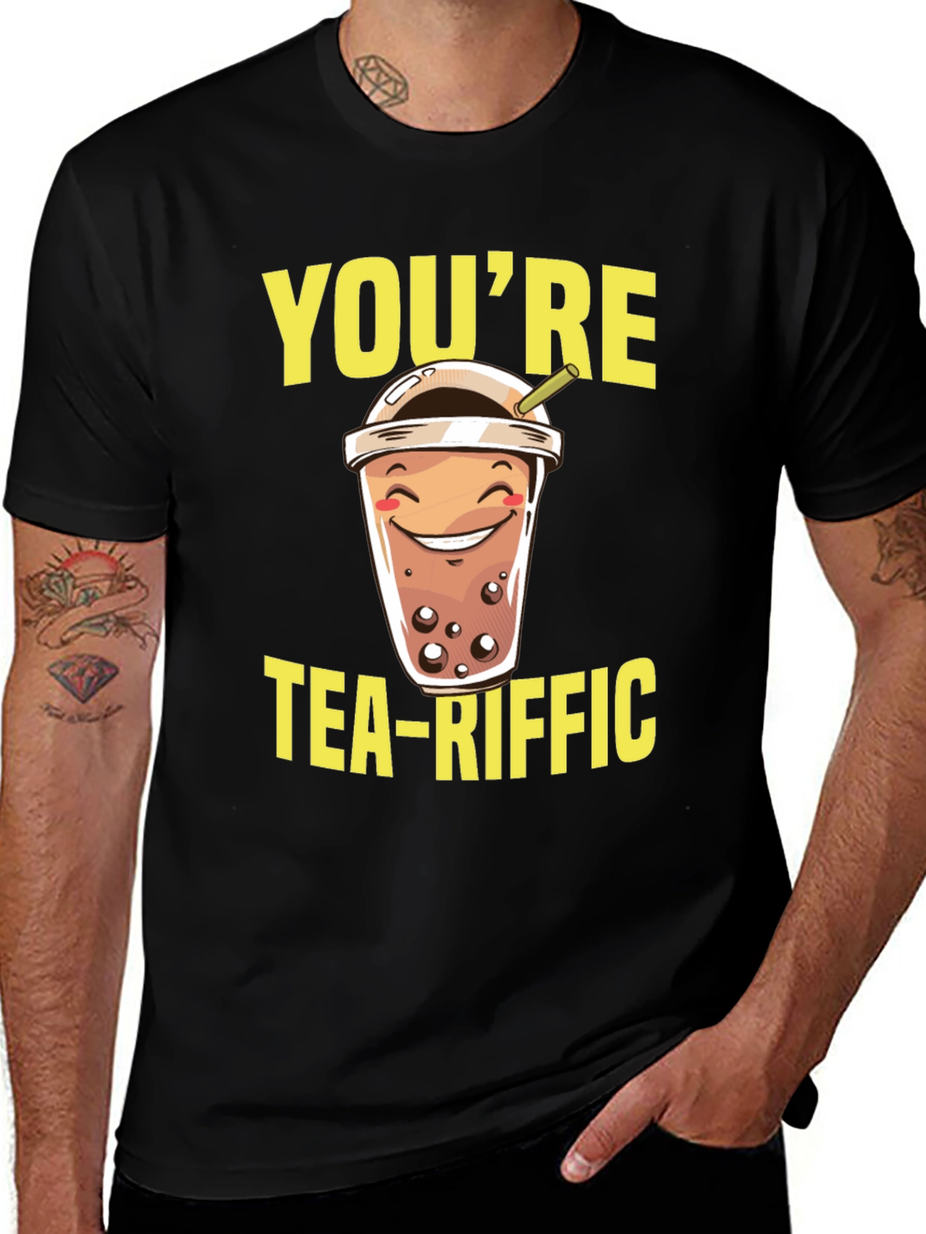 Variant 18 of You're Tea-riffic Boba Tea Graphic T-Shirt