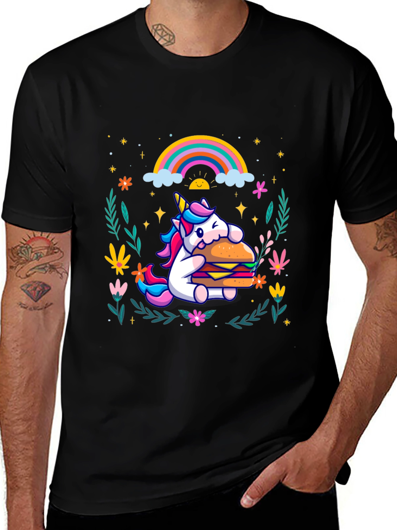 Variant 22 of Unicorn Burger Graphic Tee