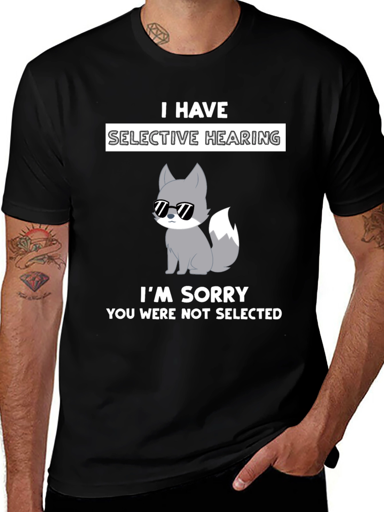 Variant 18 of Selective Hearing T-Shirt - Funny Novelty Tee