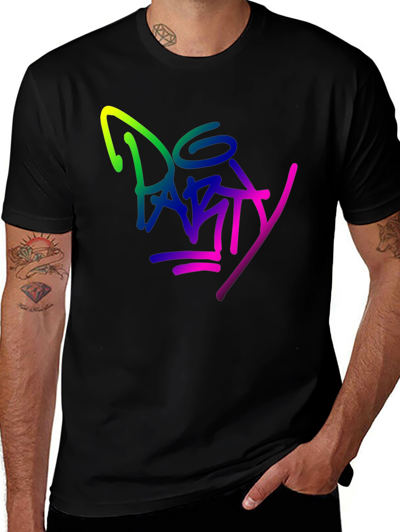 Variant 8 of Dirty Party Graphic Black T-Shirt