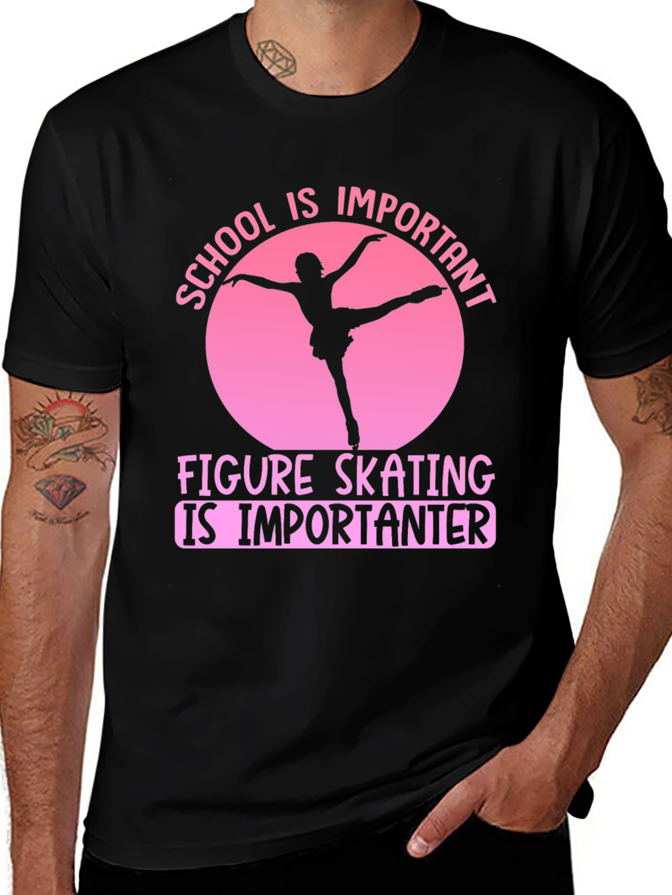 Variant 7 of Figure Skating T-Shirt: School is Important