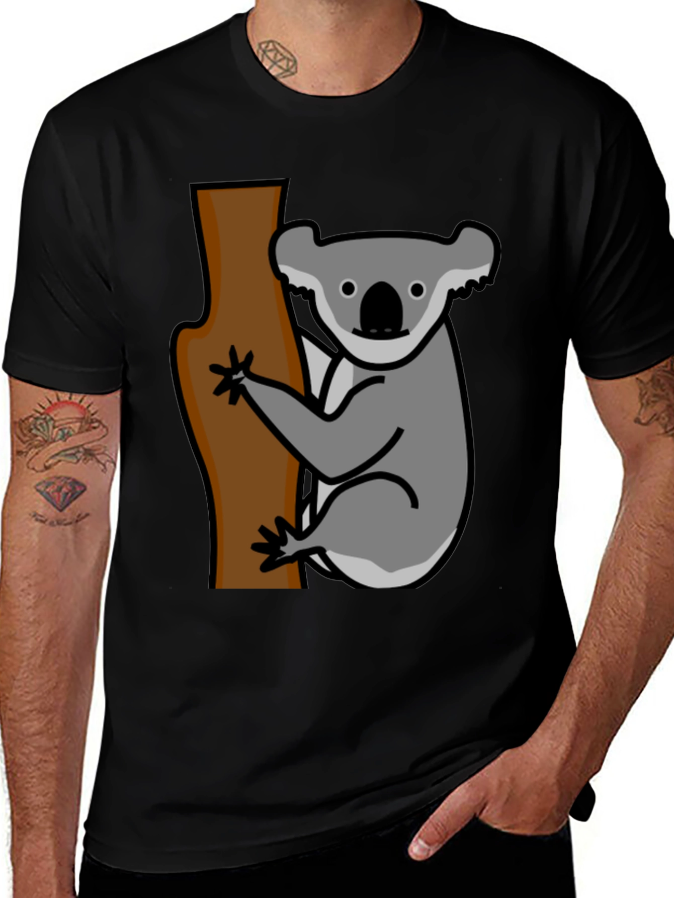 Variant 13 of Koala Bear Tree T-Shirt - Casual Graphic Tee