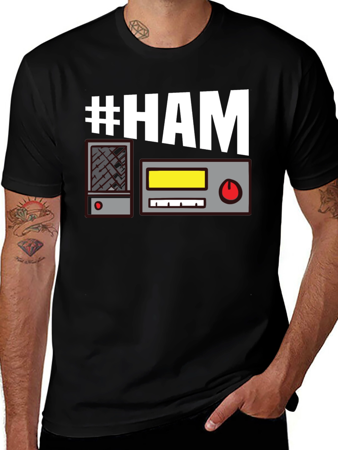 #HAM Radio Operator T-Shirt - Black Amateur Radio Tee