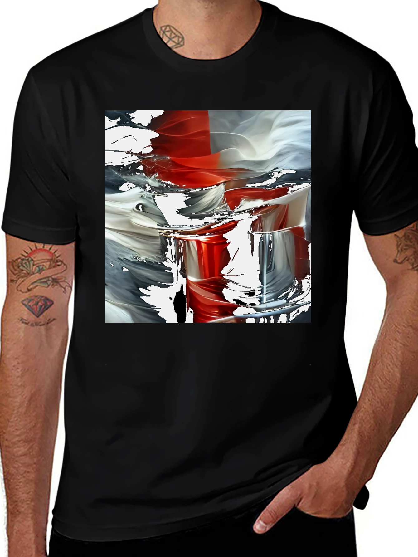 Variant 4 of Abstract Art T-Shirt - Modern Graphic Tee