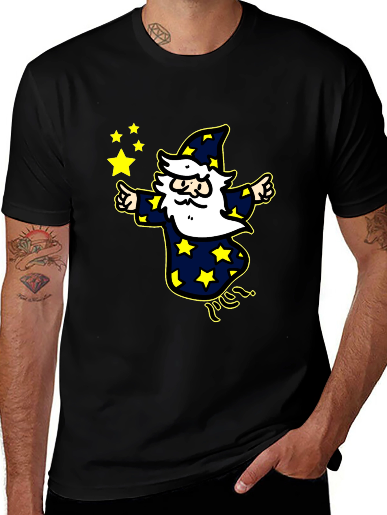 Wizard Star T-Shirt - Magic Cartoon Design