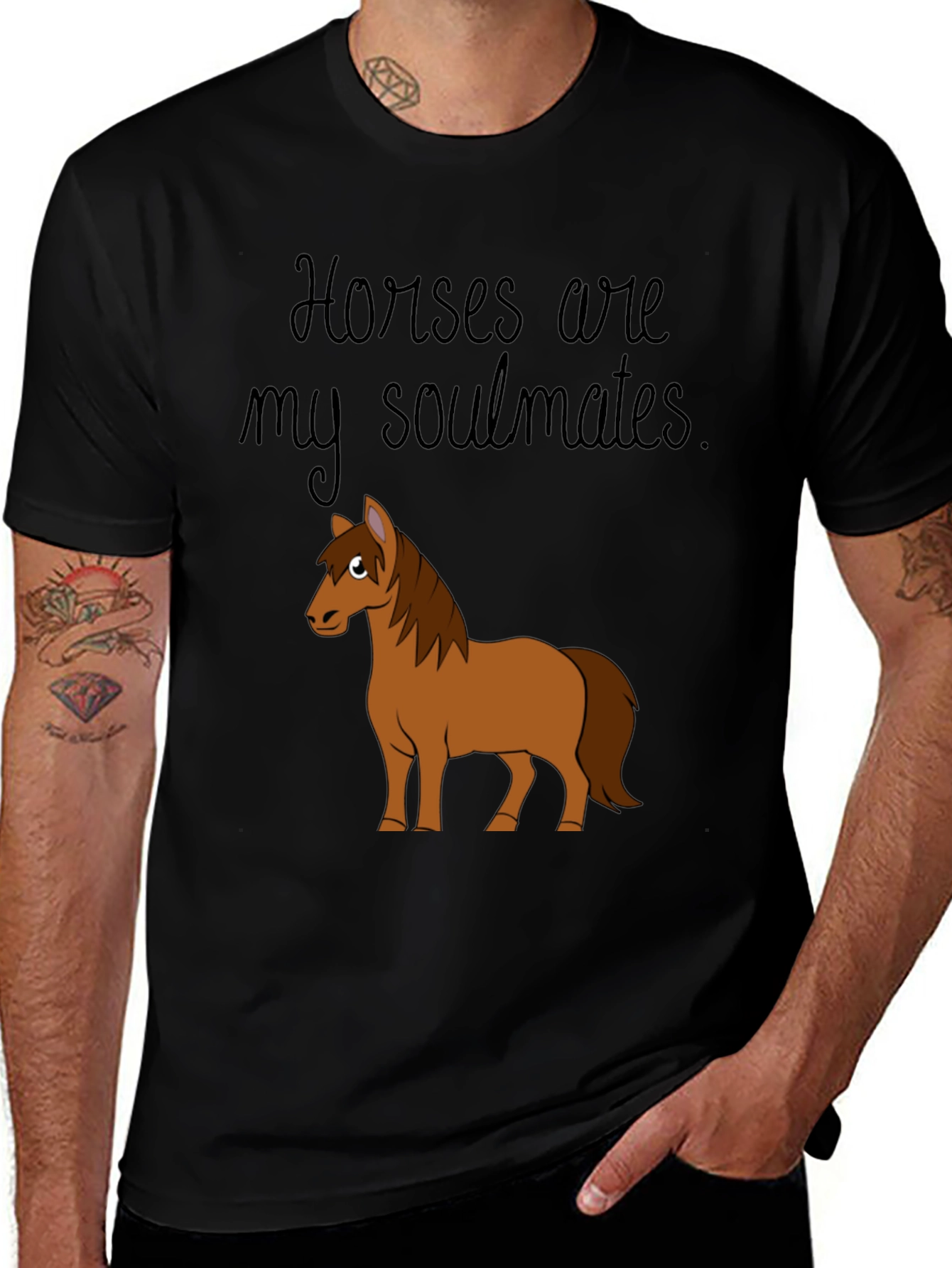 Variant 4 of Horses Are My Soulmates Graphic Tee
