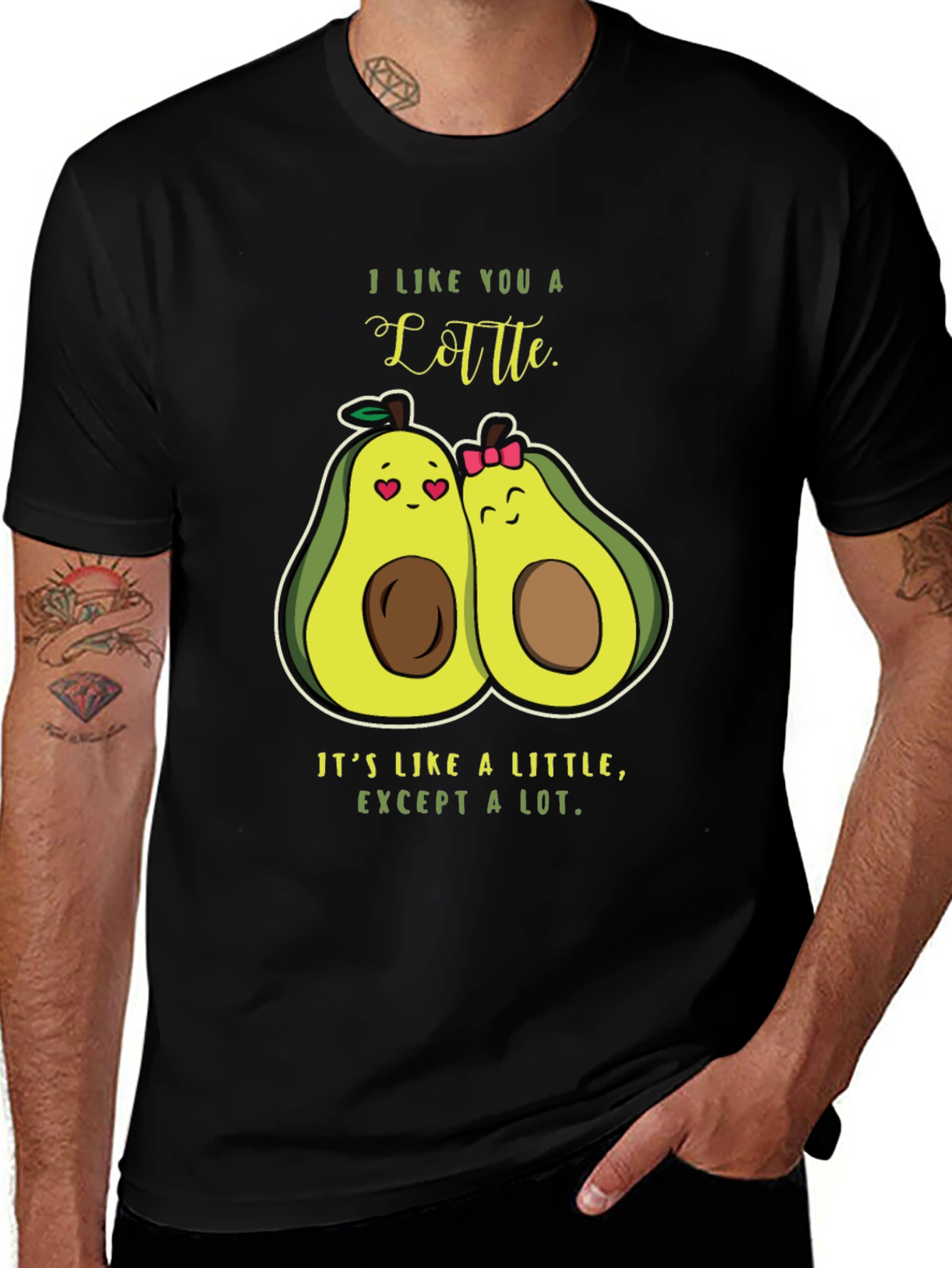 Avocado Love T-Shirt - "I Like You a Latte" Pun Shirt