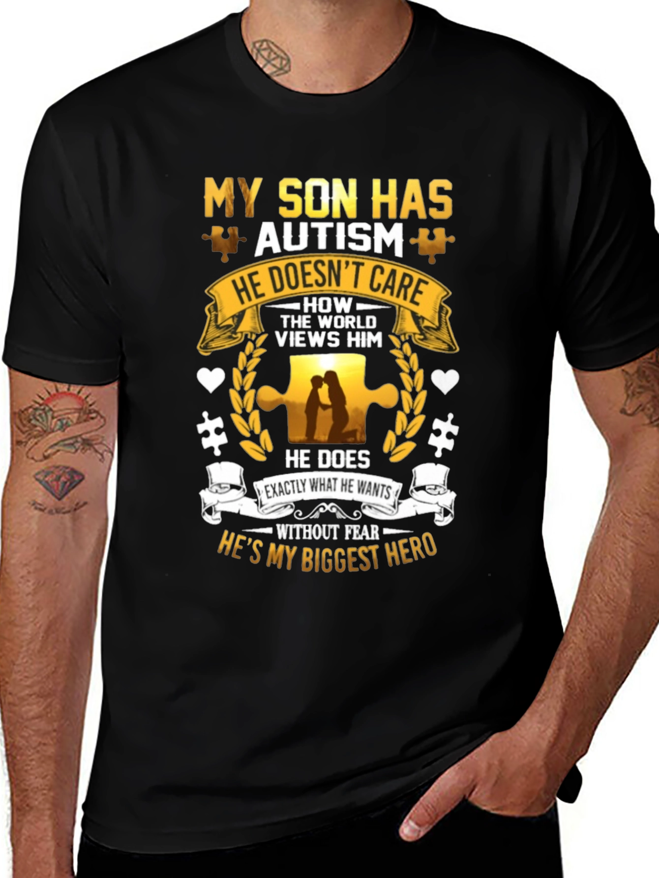 My Son Has Autism He's My Hero T-Shirt