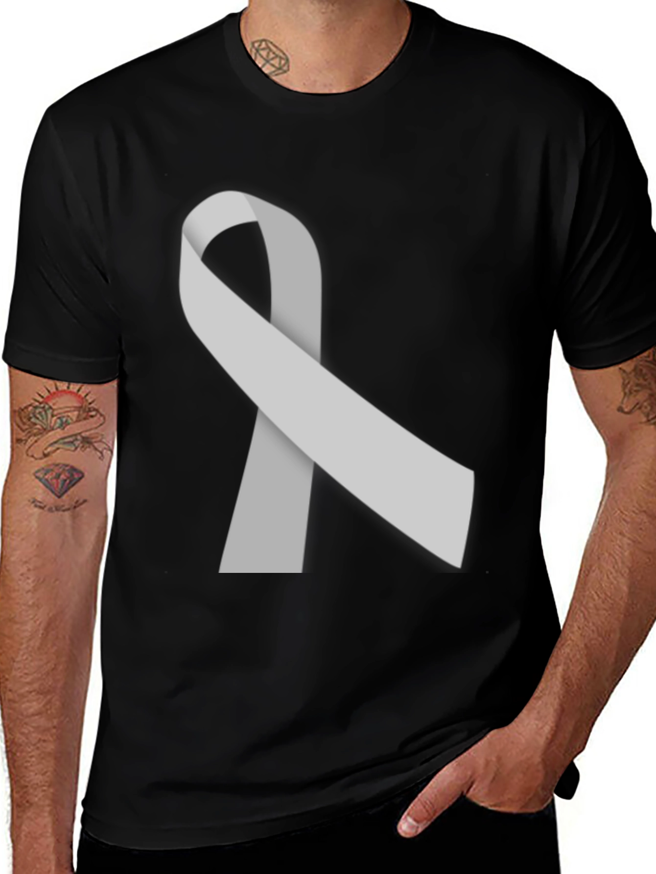 Variant 22 of Ribbon Graphic Tee - Awareness Support Shirt