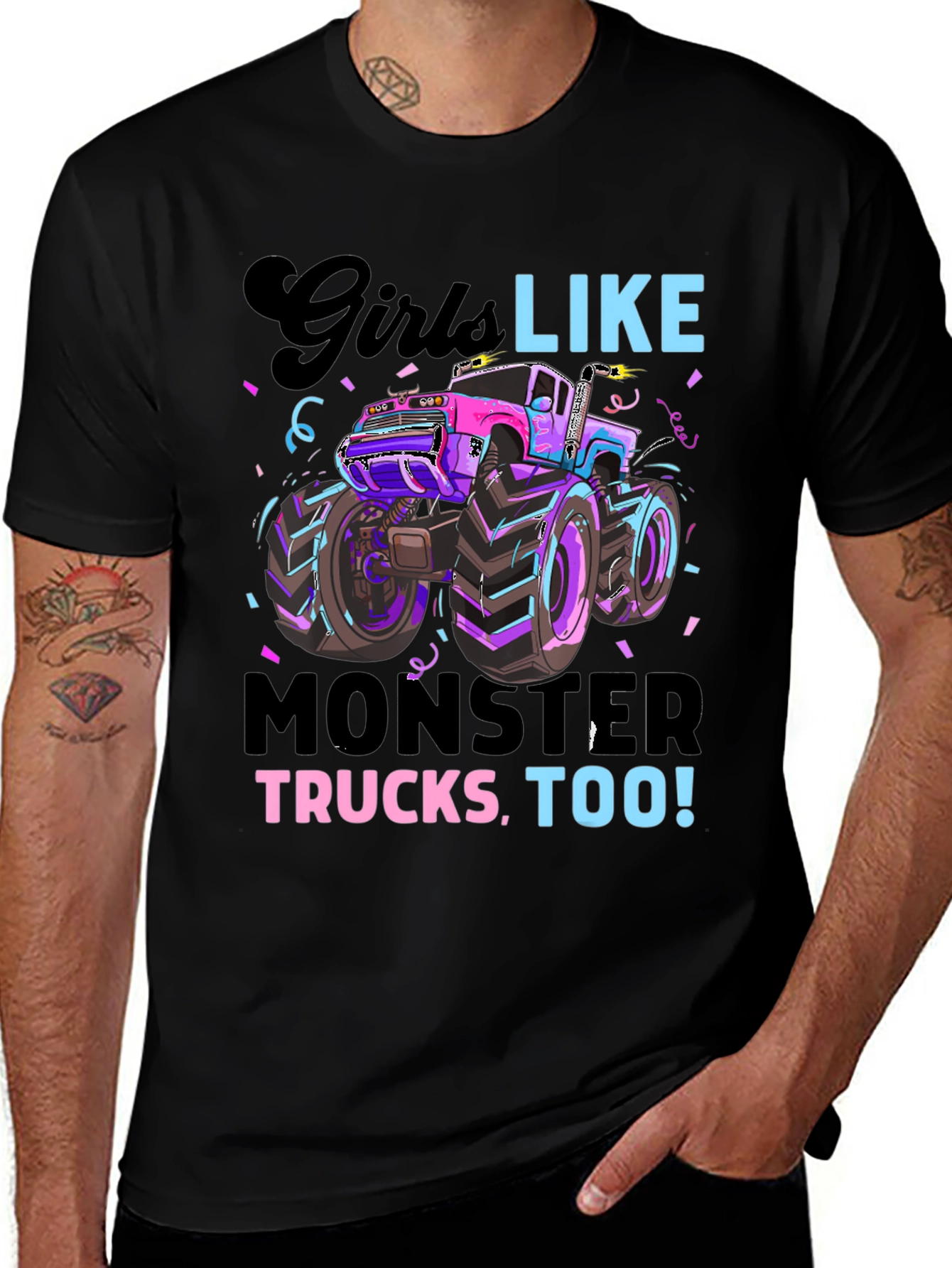 Variant 10 of Girls Like Monster Trucks Tee